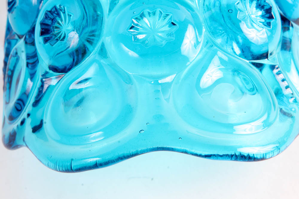 "Moon & Stars" by Smith Glass Company in Blue