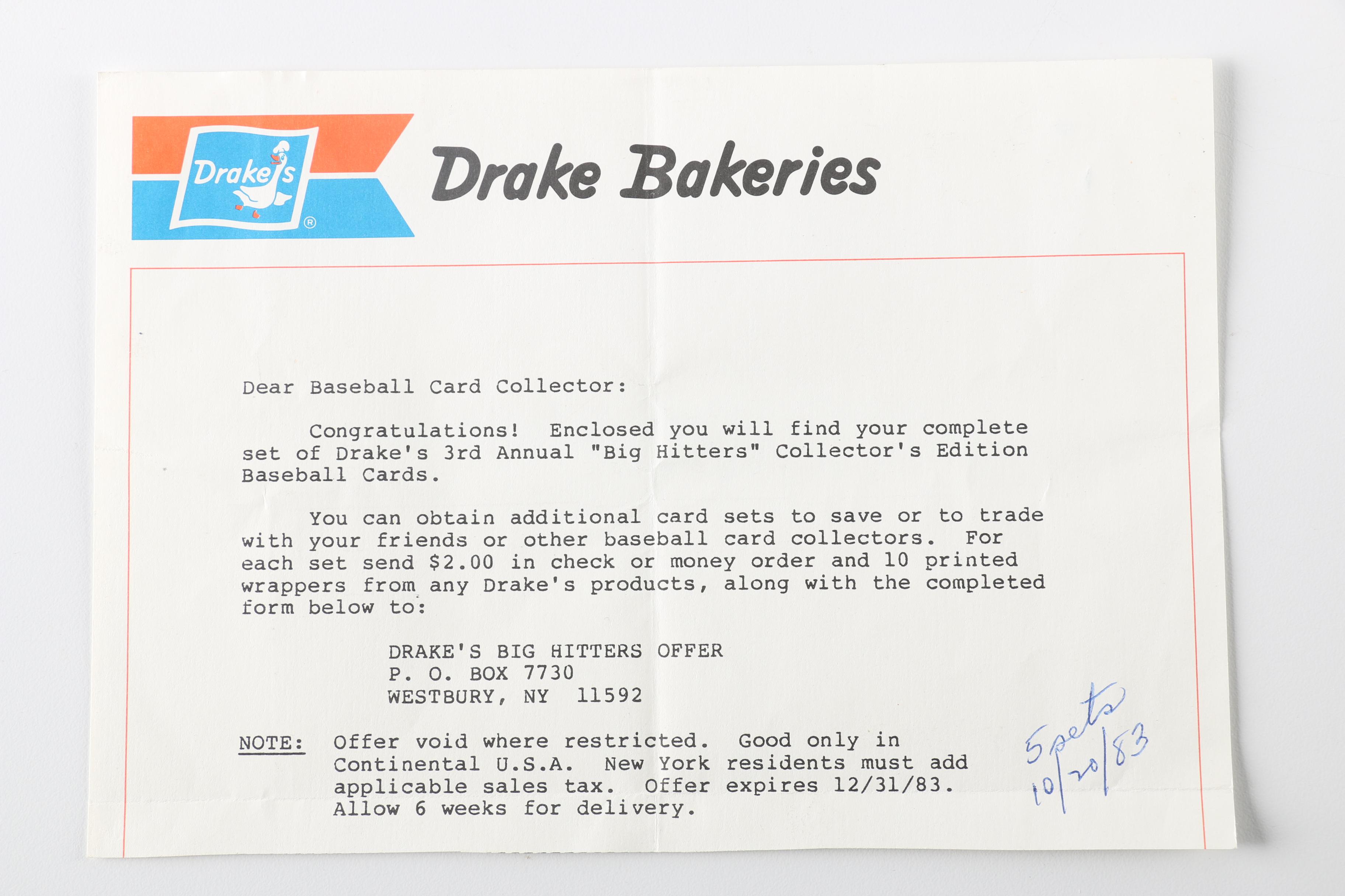 Binder Of Drakes Bakery Baseball Cards