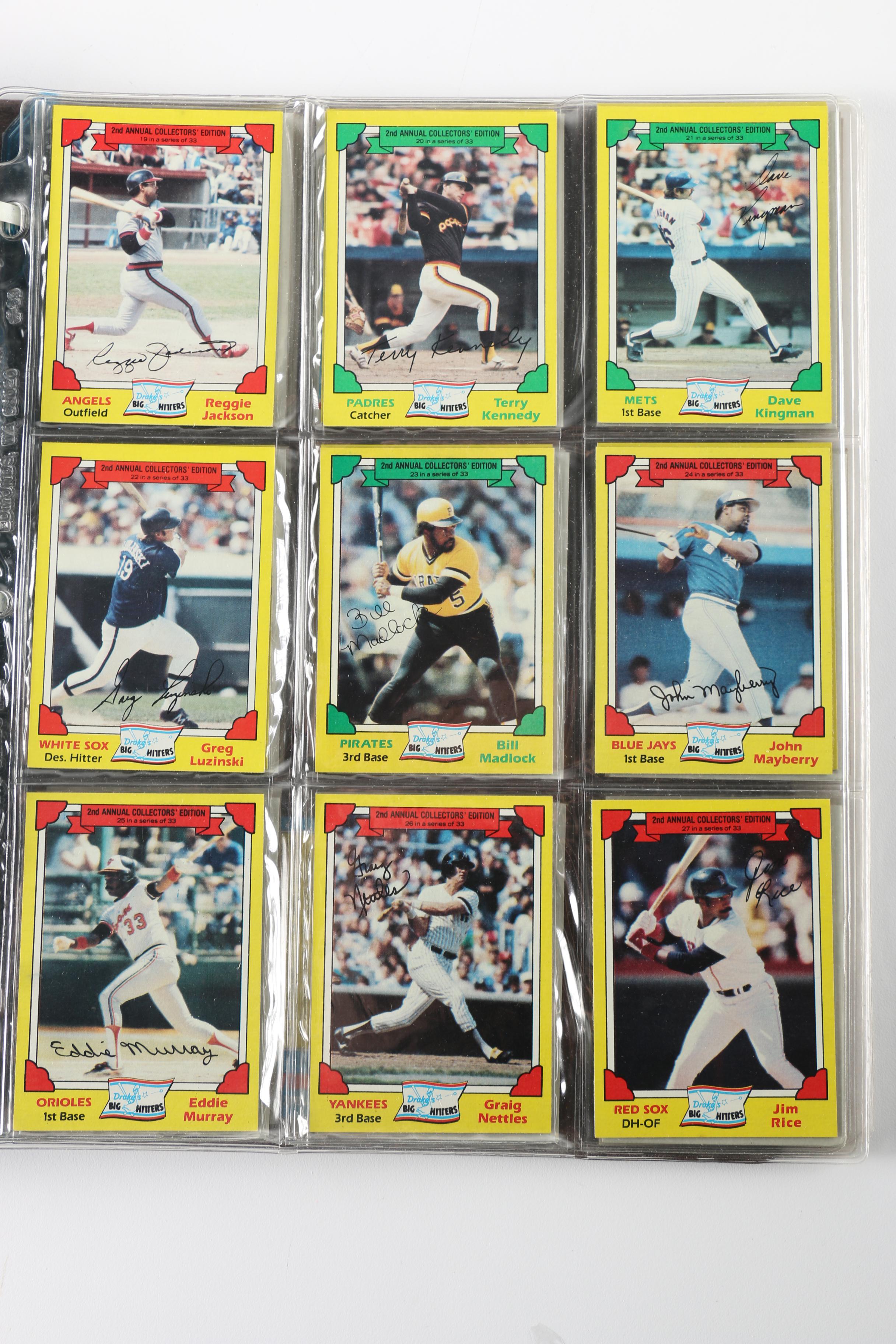 Binder Of Drakes Bakery Baseball Cards