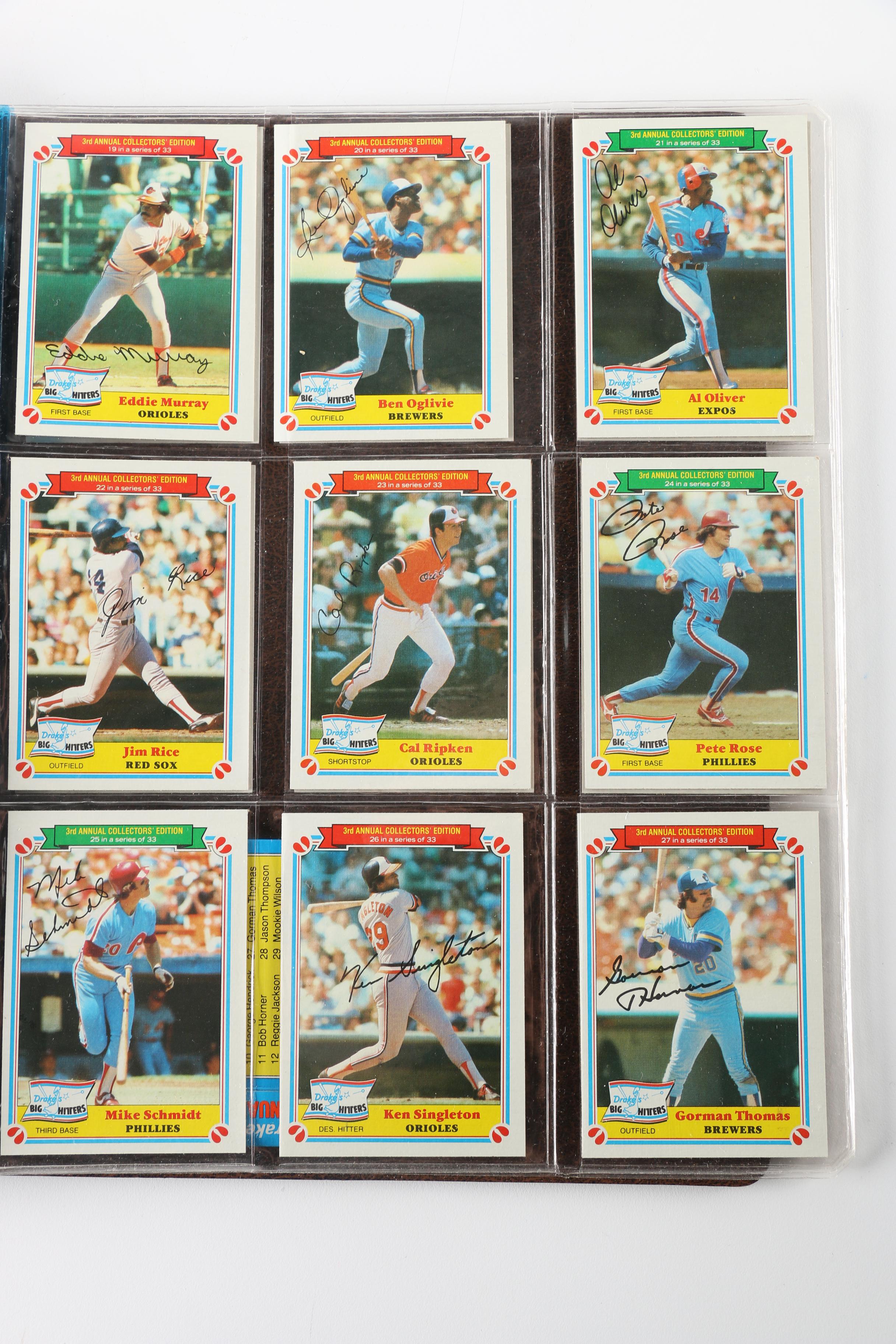 Binder Of Drakes Bakery Baseball Cards