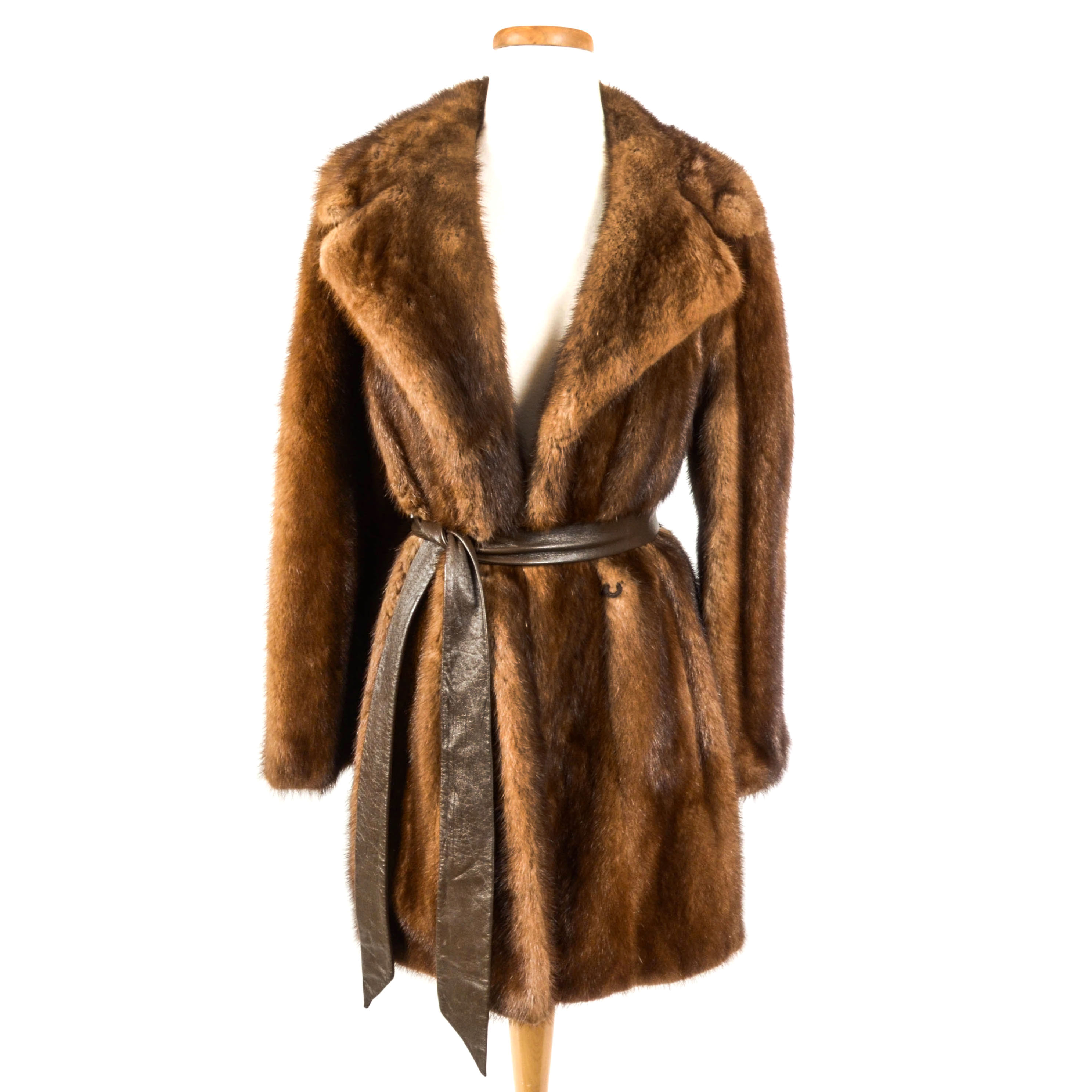 Women's Duplers Furs Belted Mink Coat
