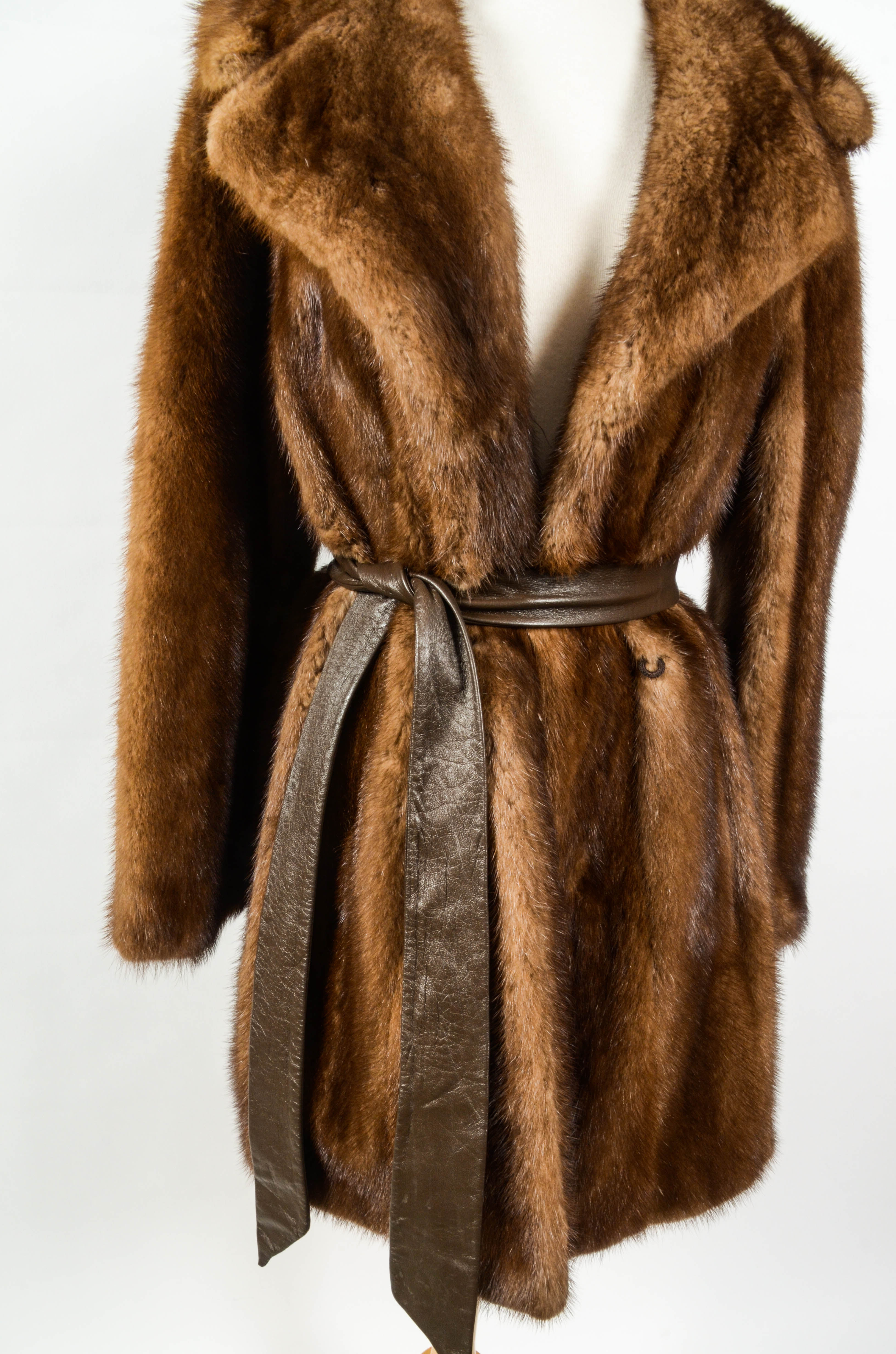 Women's Duplers Furs Belted Mink Coat