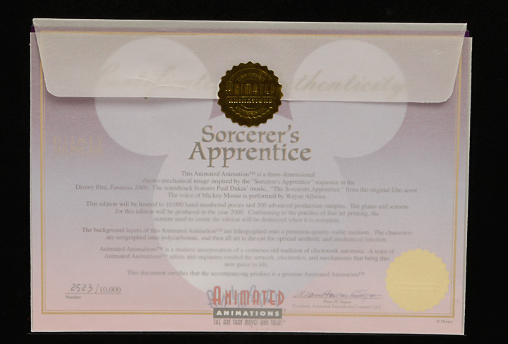 Limited Edition Disney's "The Sorcerer's Apprentice" 3D Animated Artwork