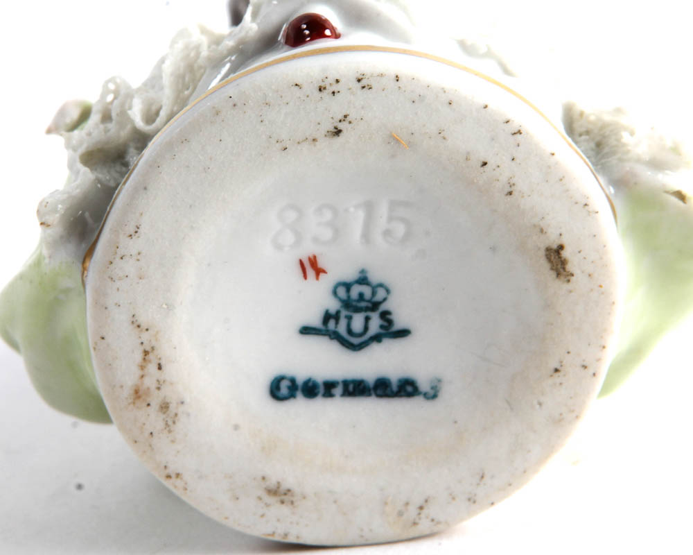 Dresden Porcelain Figurines with Fabric Detailing