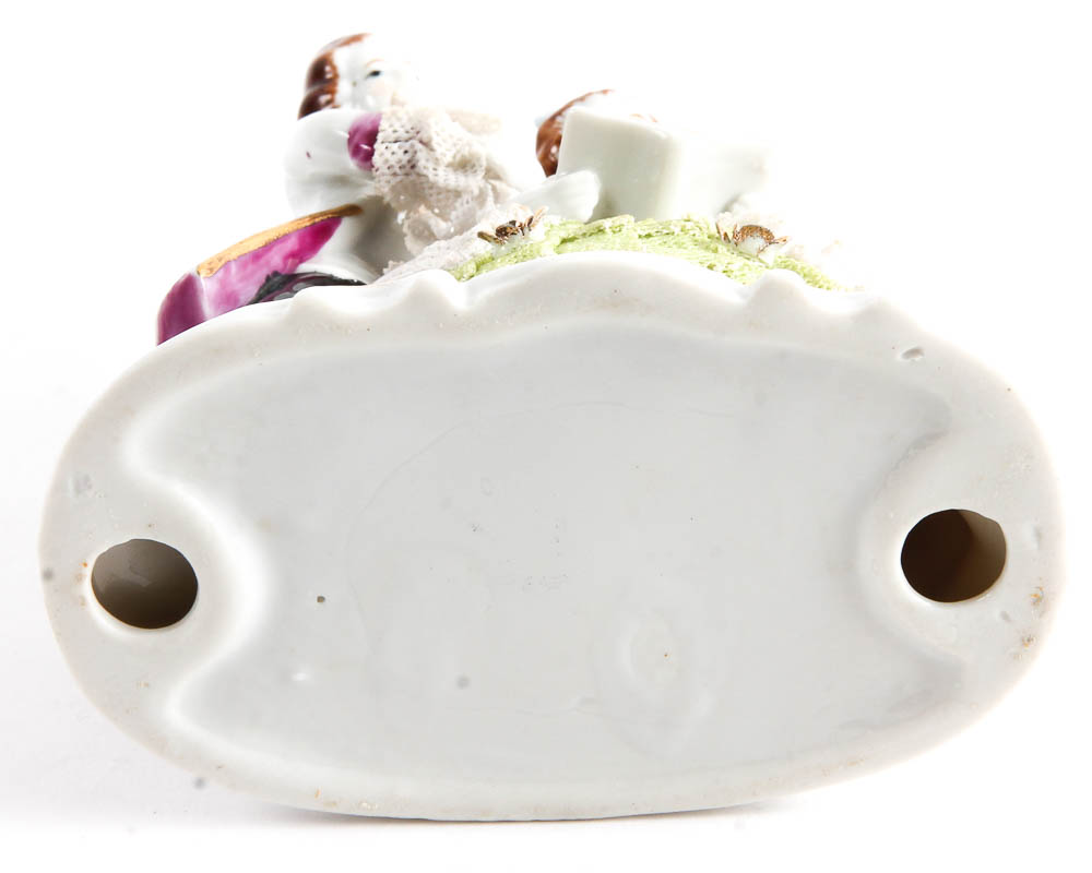 Dresden Porcelain Figurines with Fabric Detailing