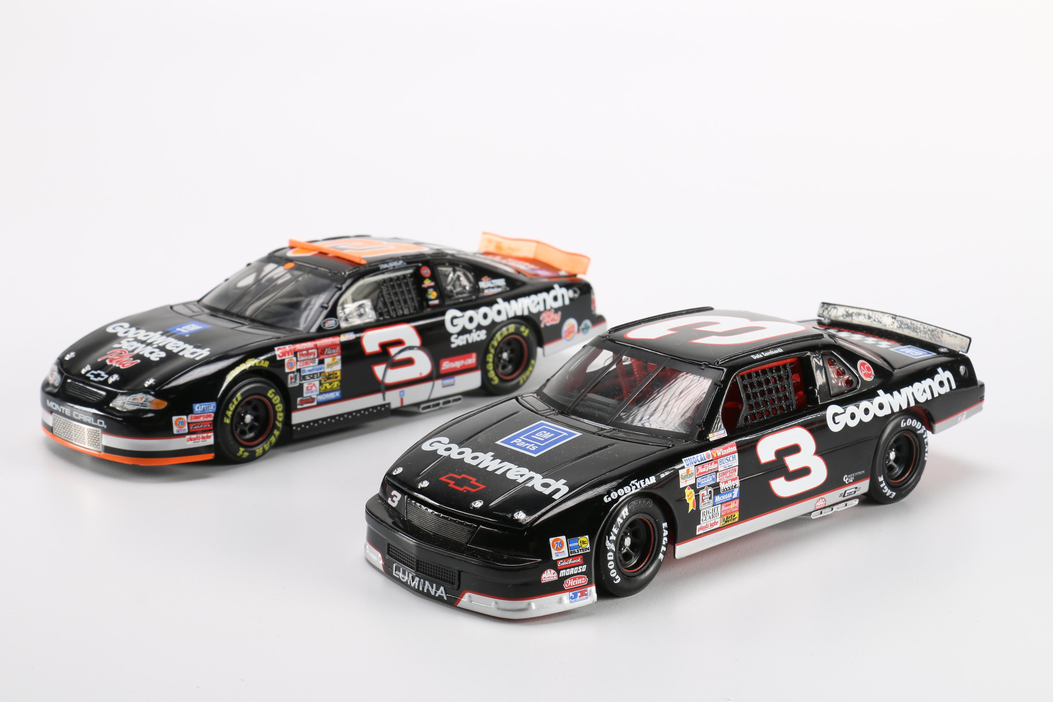 Three Dale Earnhardt Replica Cars
