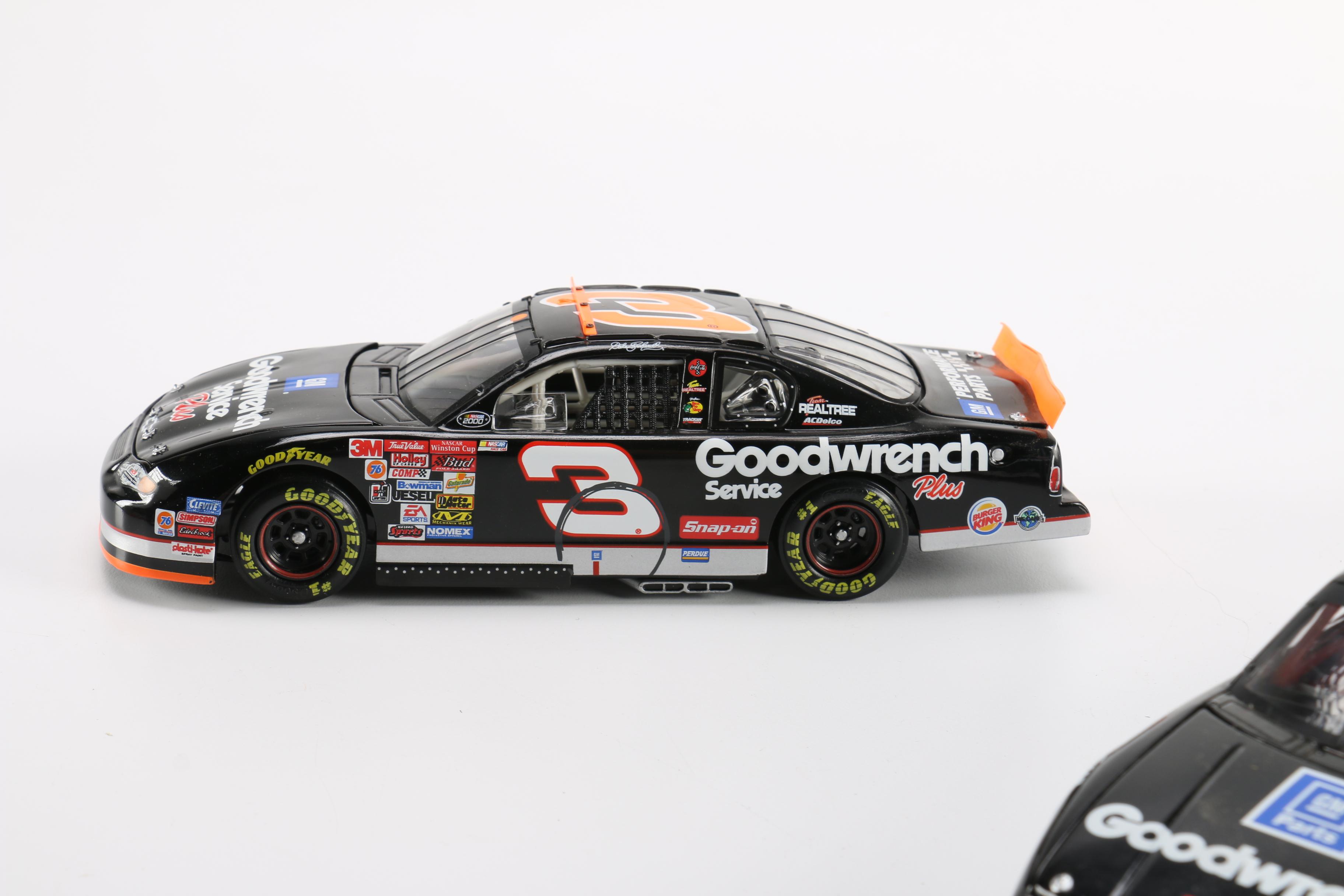 Three Dale Earnhardt Replica Cars
