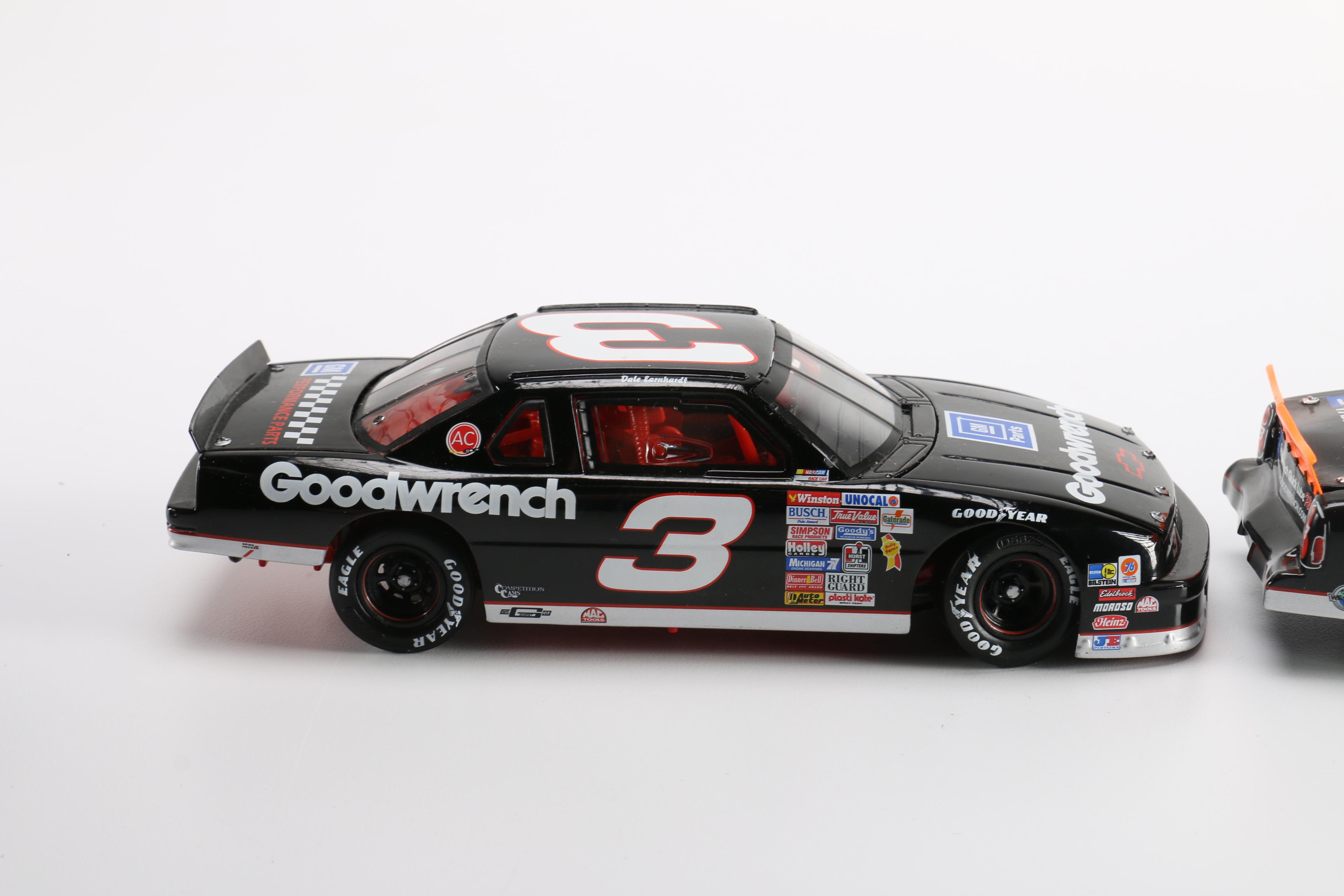 Three Dale Earnhardt Replica Cars
