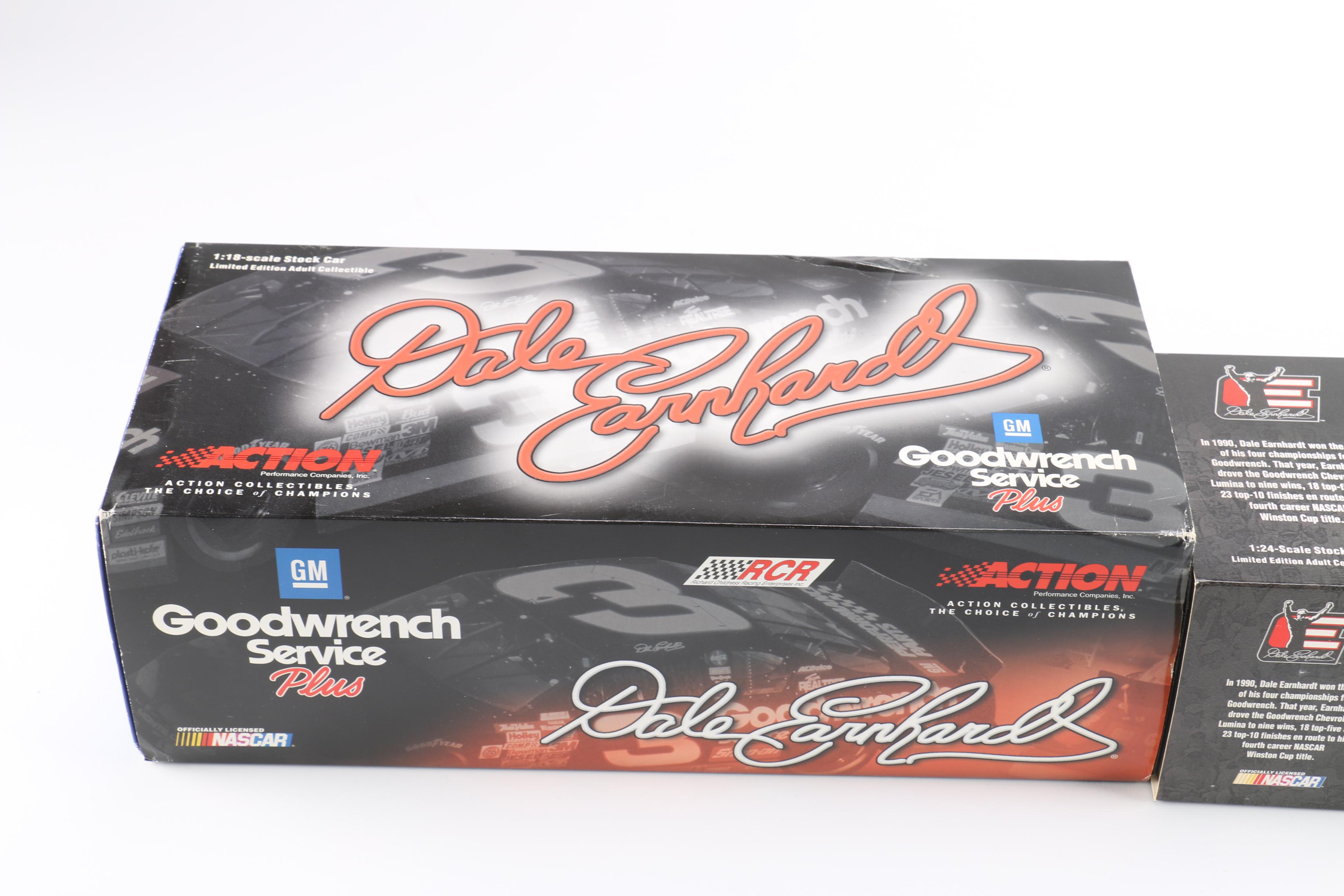 Three Dale Earnhardt Replica Cars