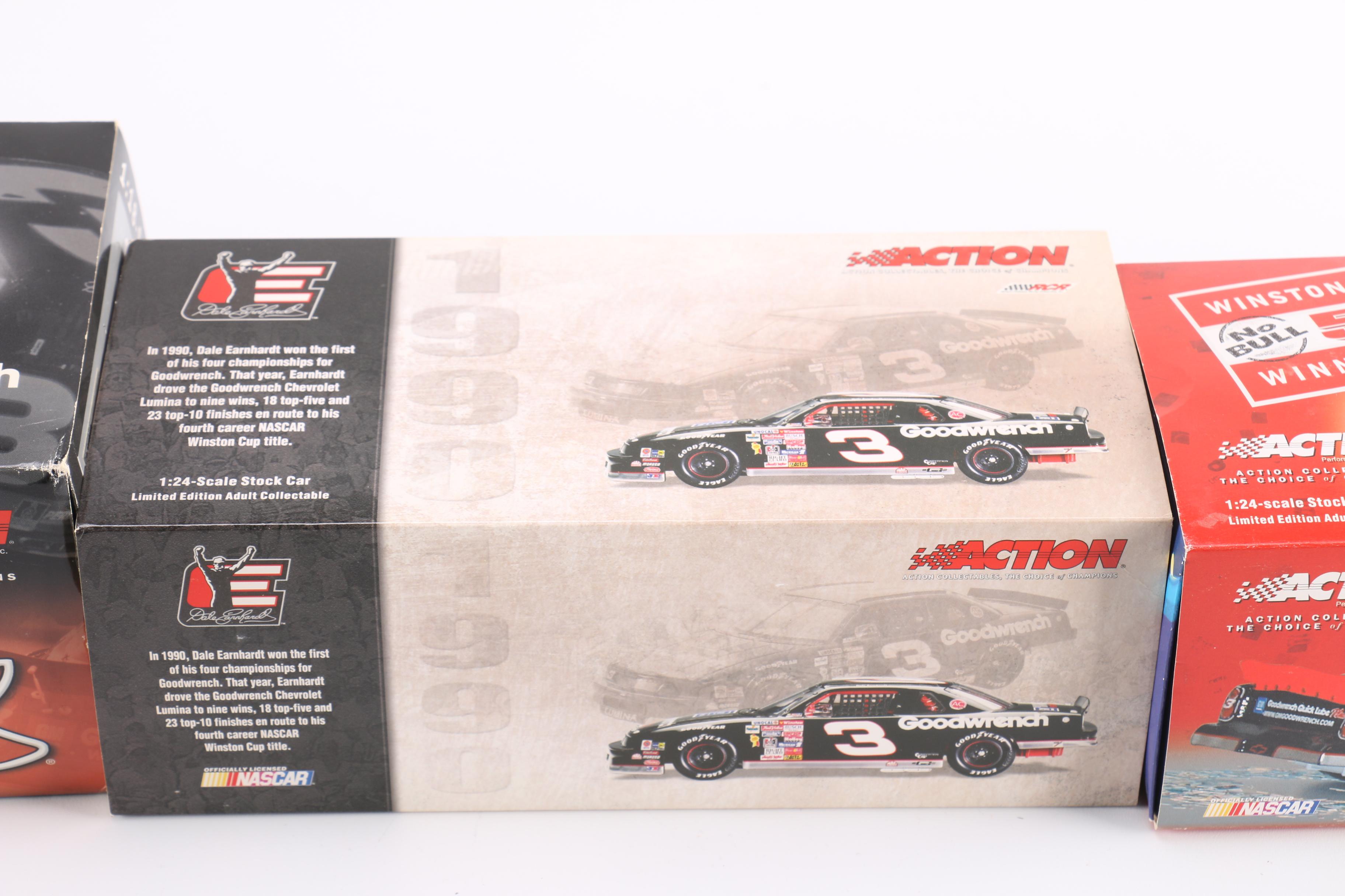 Three Dale Earnhardt Replica Cars