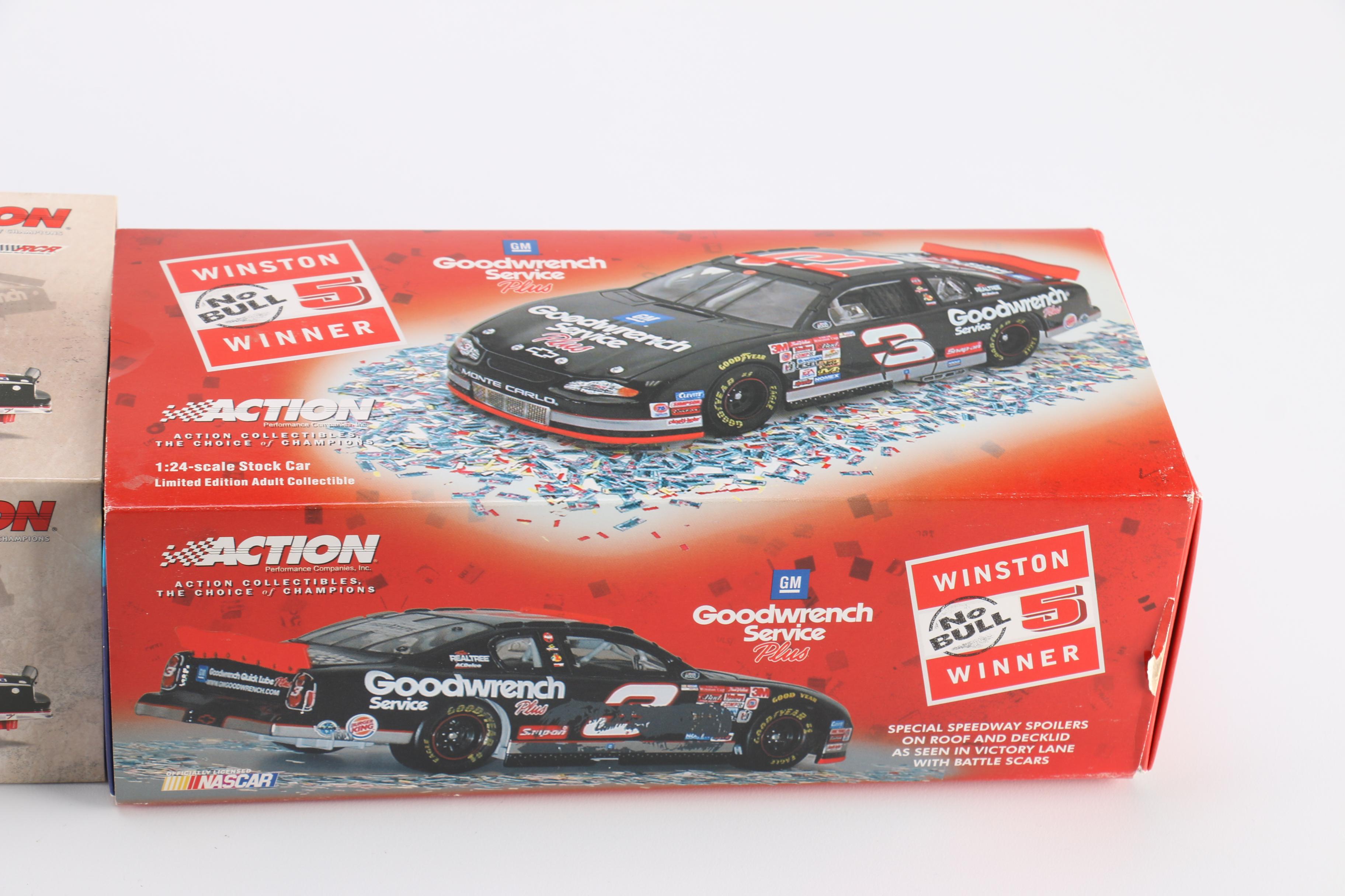 Three Dale Earnhardt Replica Cars