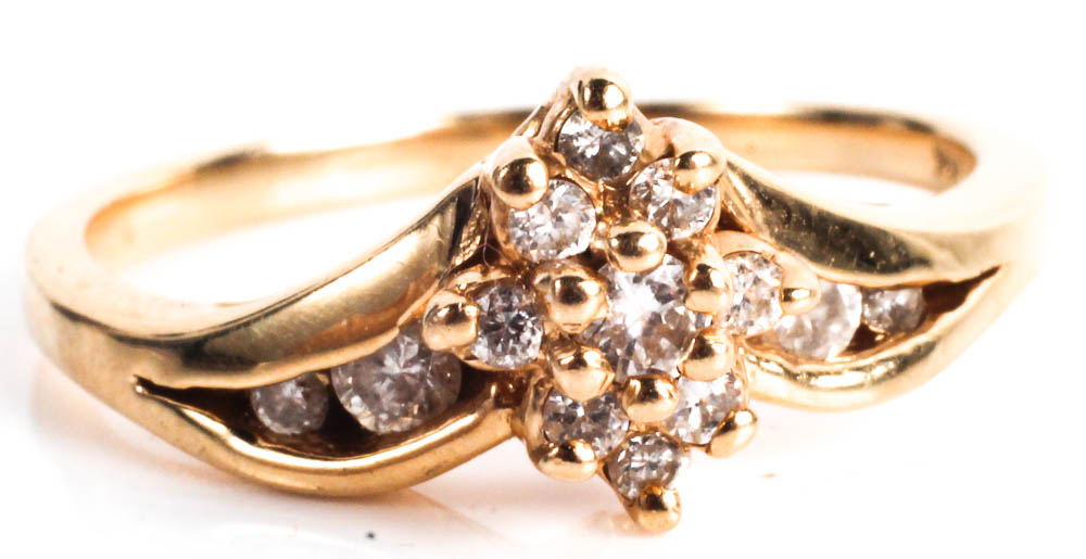 Gold Rings with Diamonds