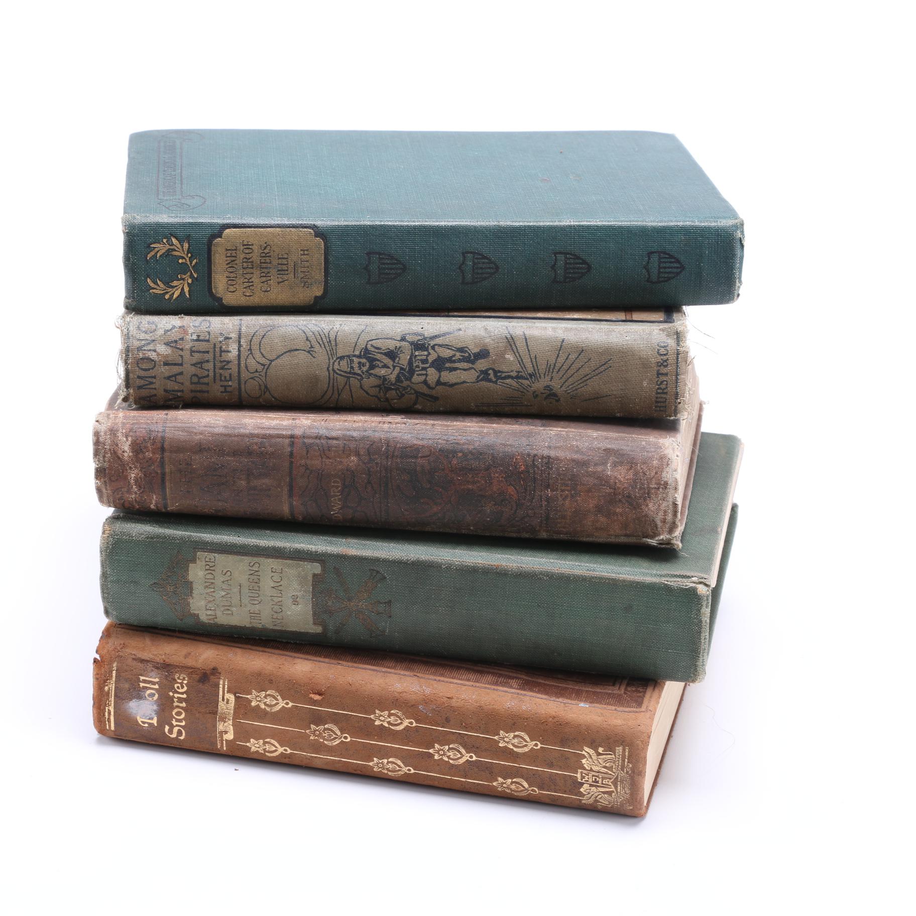 Vintage and Antique Books Including Adventure Novels