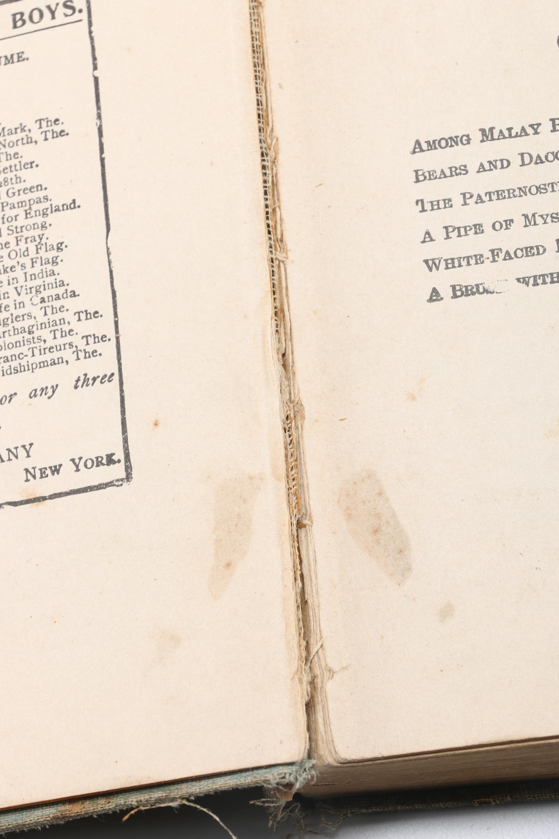 Vintage and Antique Books Including Adventure Novels