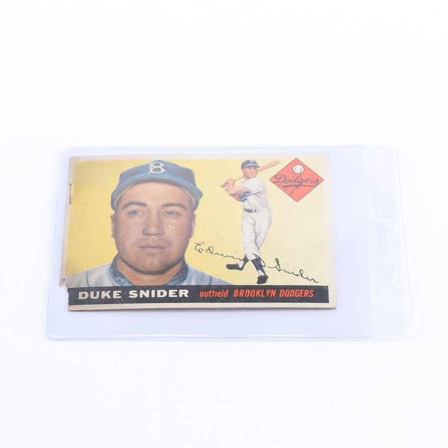 1955 Topps #210 Dodgers Duke Snider
