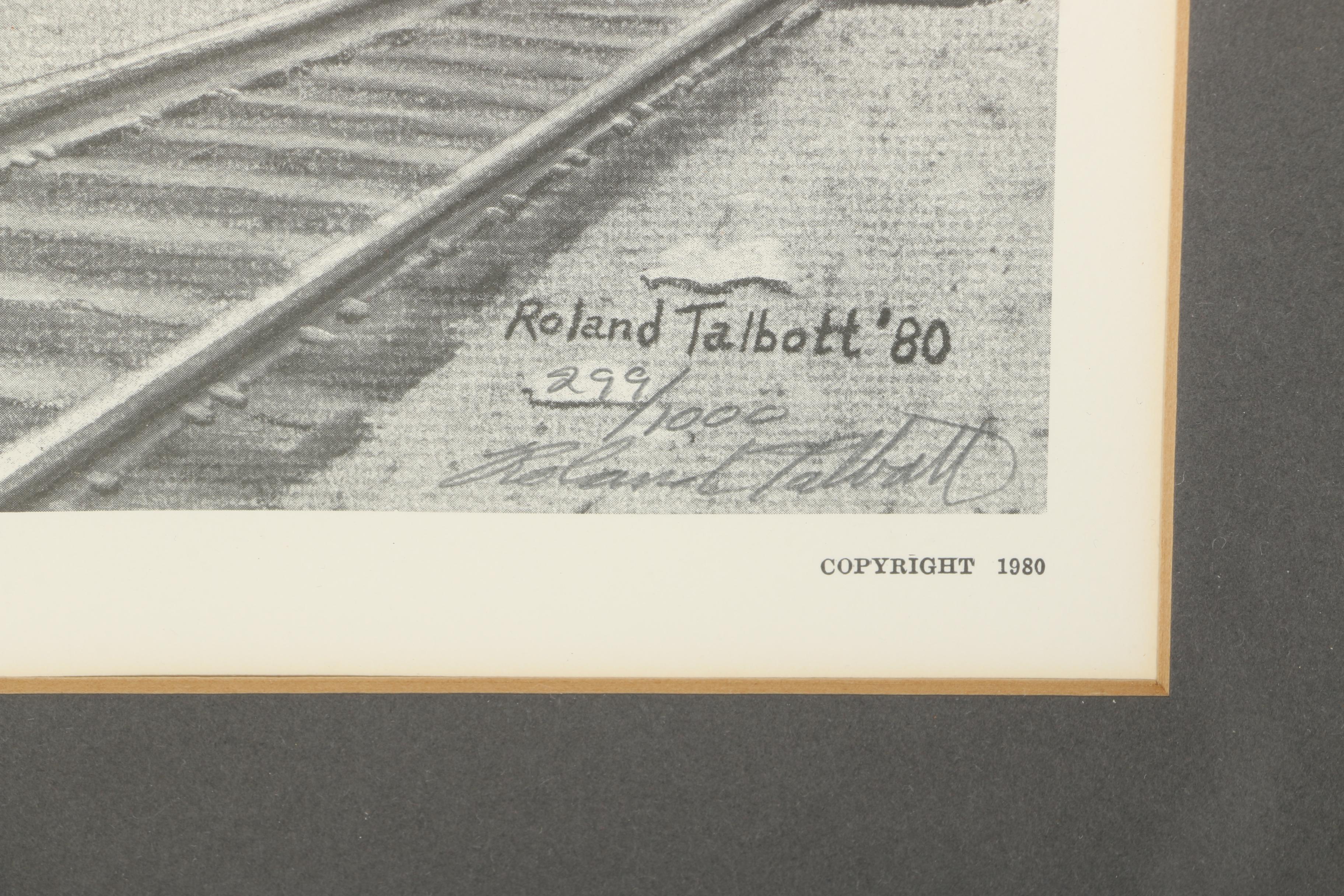 After Roland Talbott 1980 Offset Lithograph Of Nashville Union Station