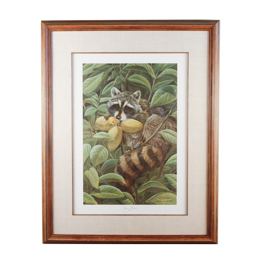 John A. Ruthven Limited Edition Offset Lithograph "Papaw Bandit"