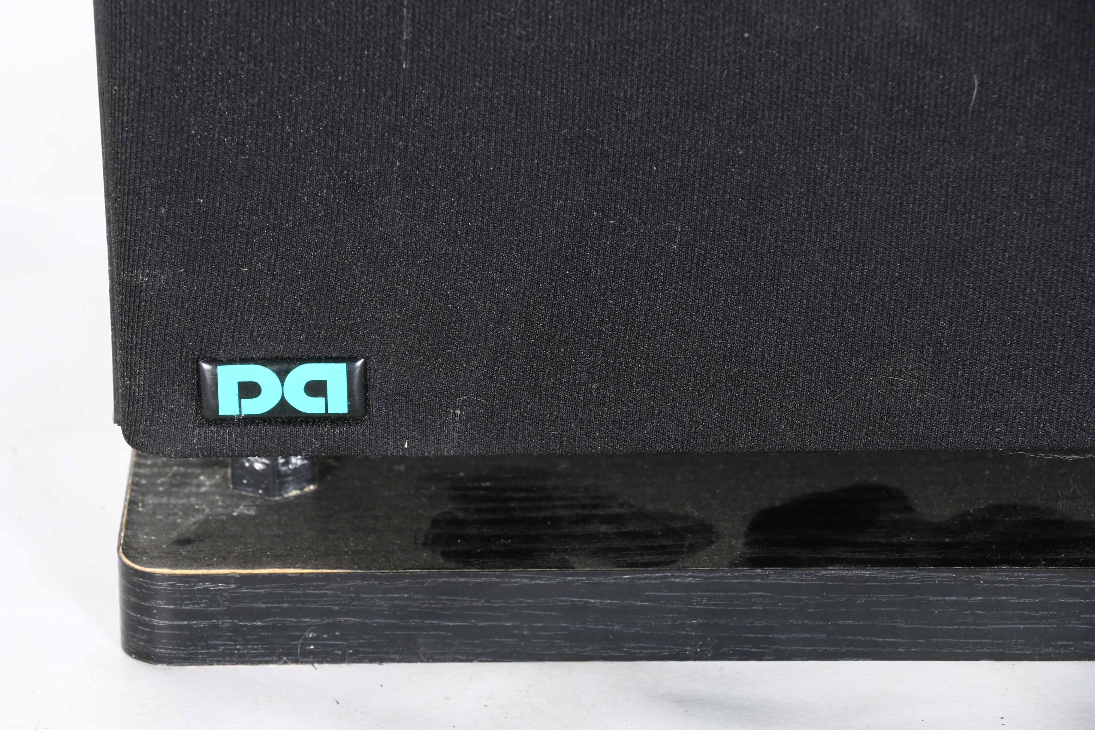 Black ADS Powered Subwoofer and Design Acoustics Speakers