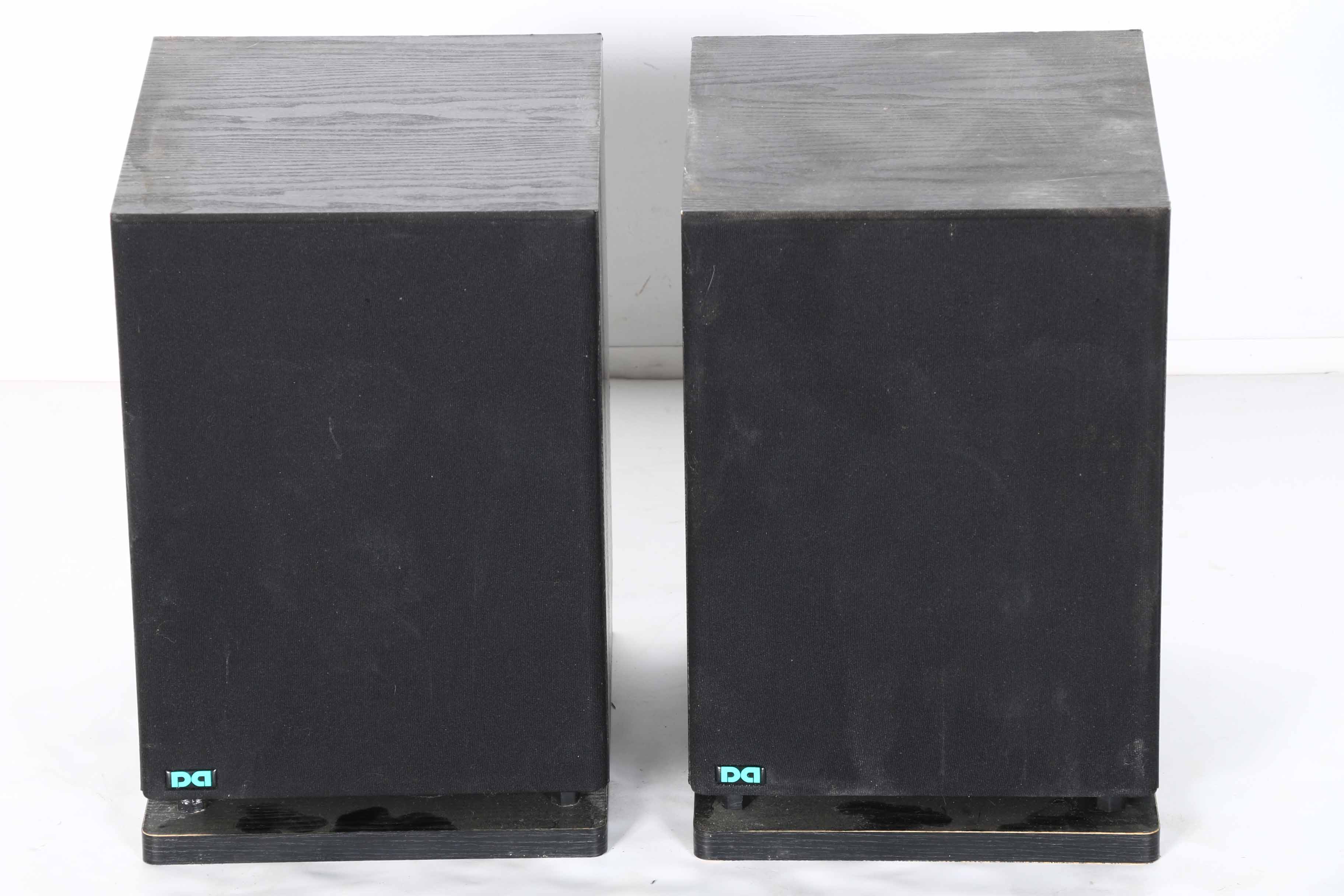 Black ADS Powered Subwoofer and Design Acoustics Speakers