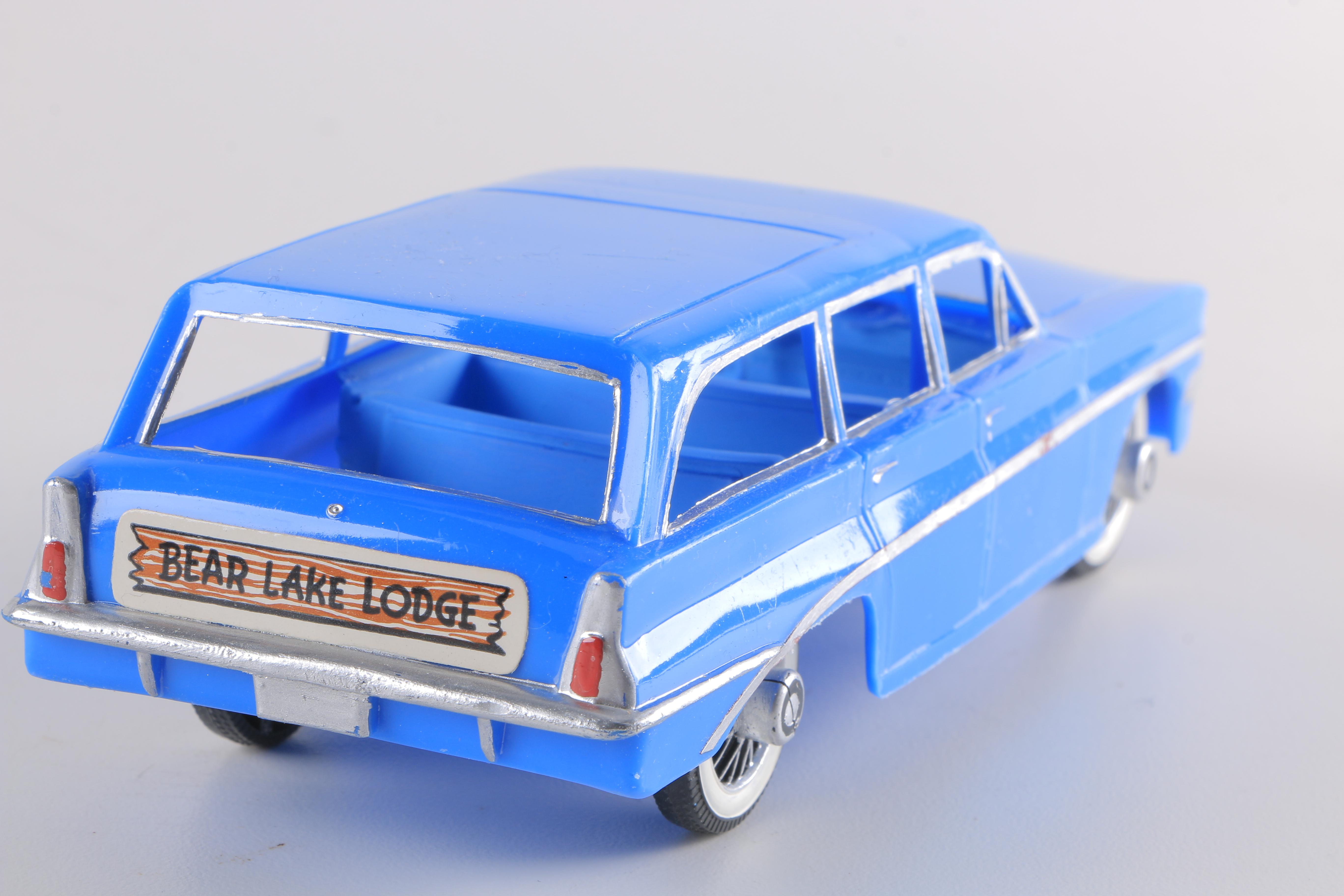 Pair of Plastic Station Wagon Toy Cars