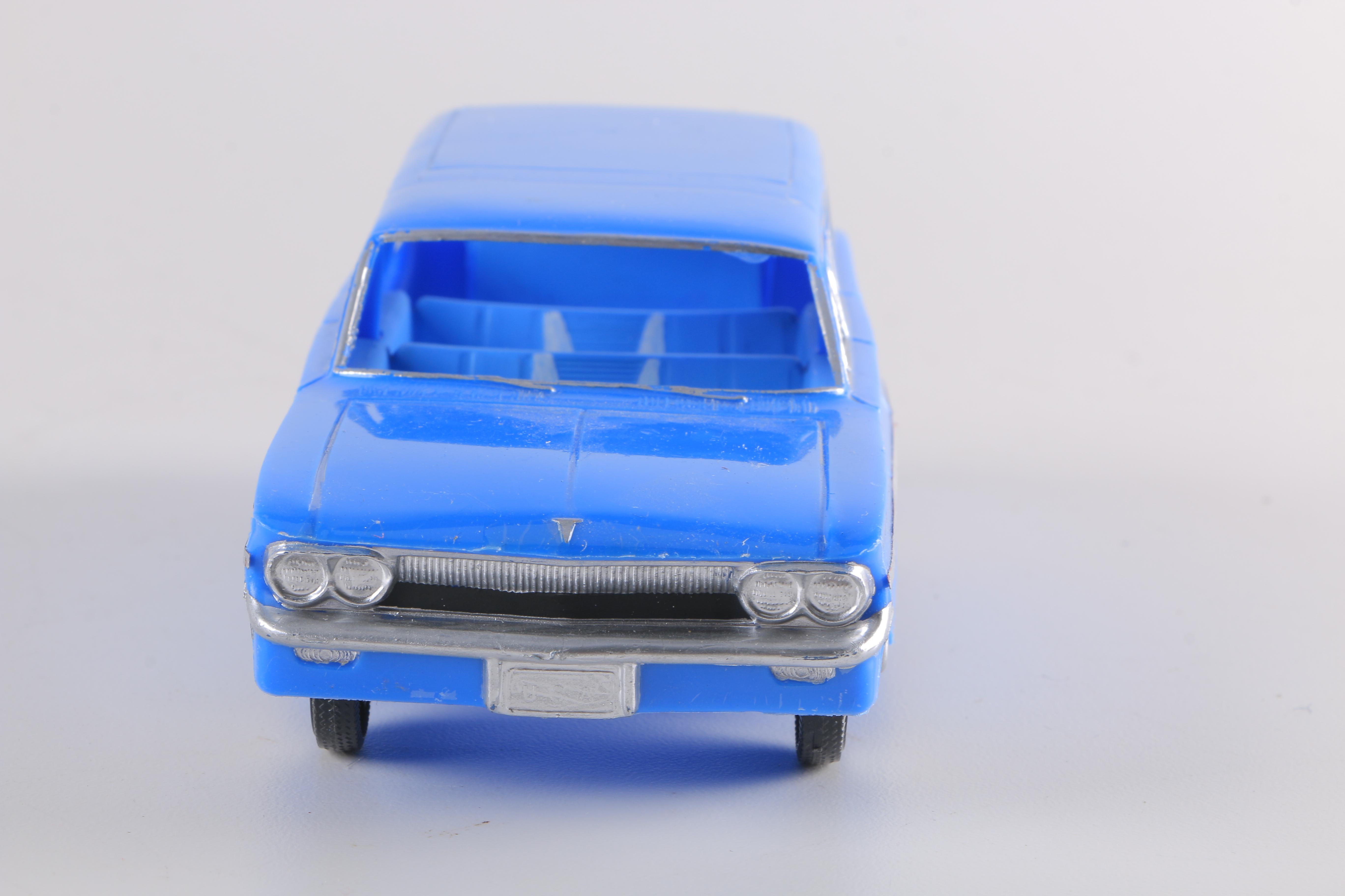 Pair of Plastic Station Wagon Toy Cars