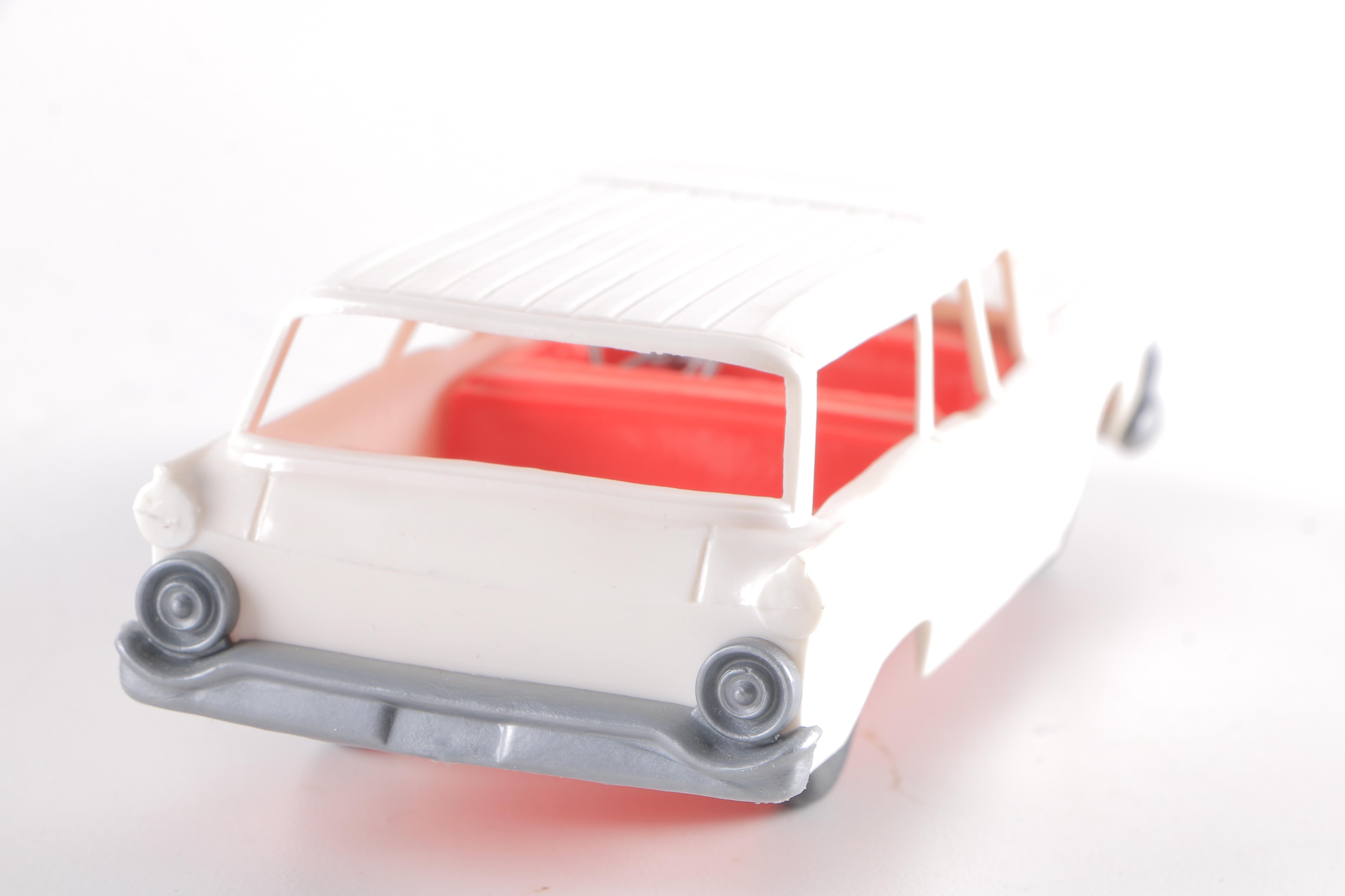 Pair of Plastic Station Wagon Toy Cars