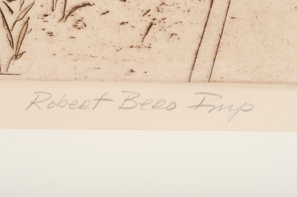 Robert Bero Artist Proof Aquatint Etching "Woods View II"