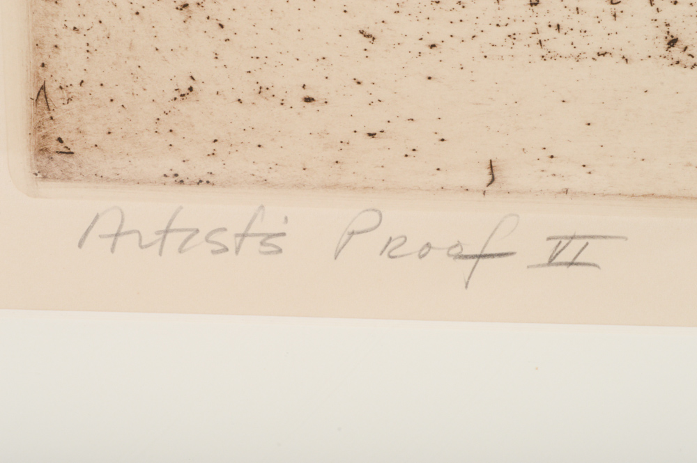 Robert Bero Artist Proof Aquatint Etching "Woods View II"