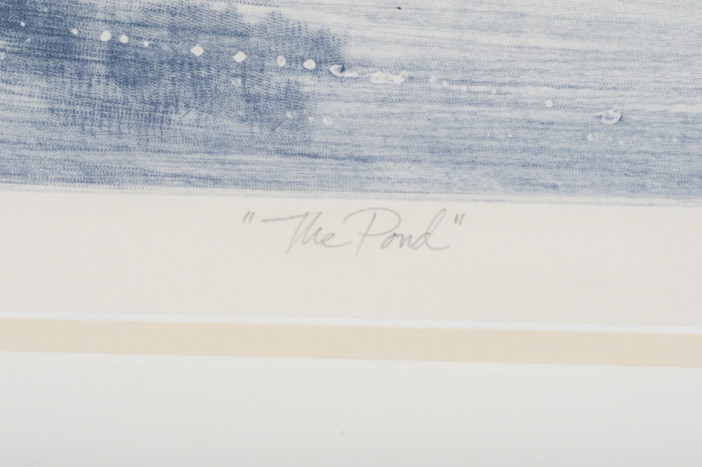 Harvey Kidder Color Mezzotint "The Pond"