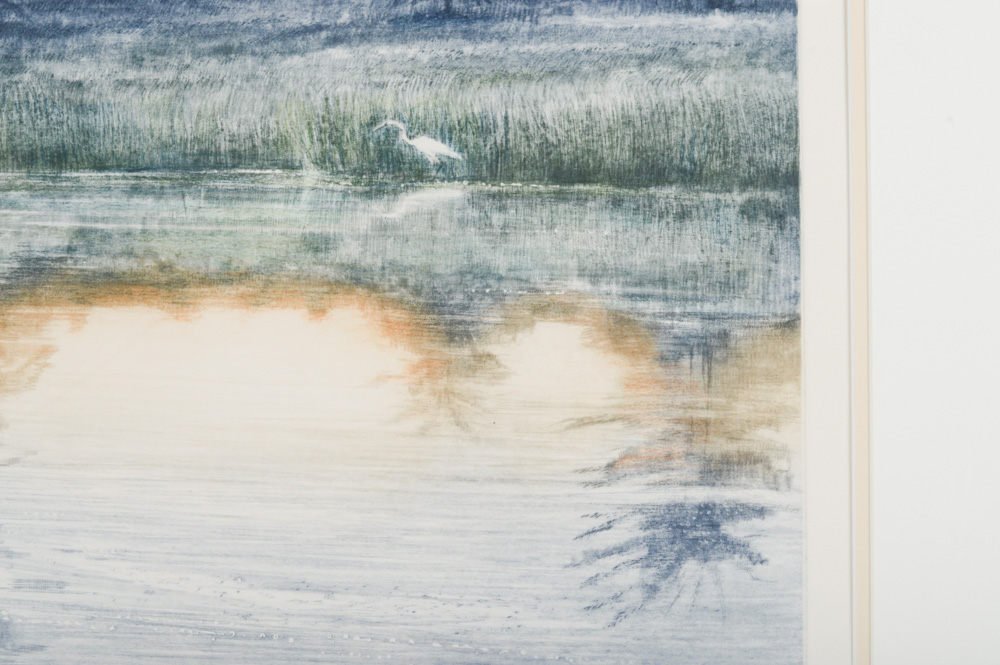 Harvey Kidder Color Mezzotint "The Pond"