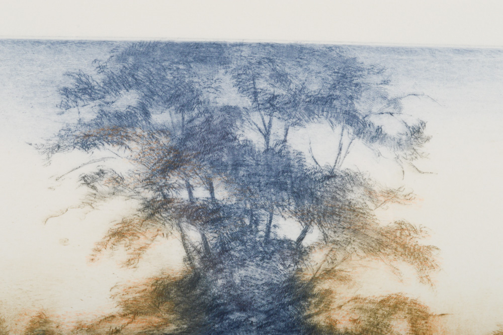 Harvey Kidder Color Mezzotint "The Pond"