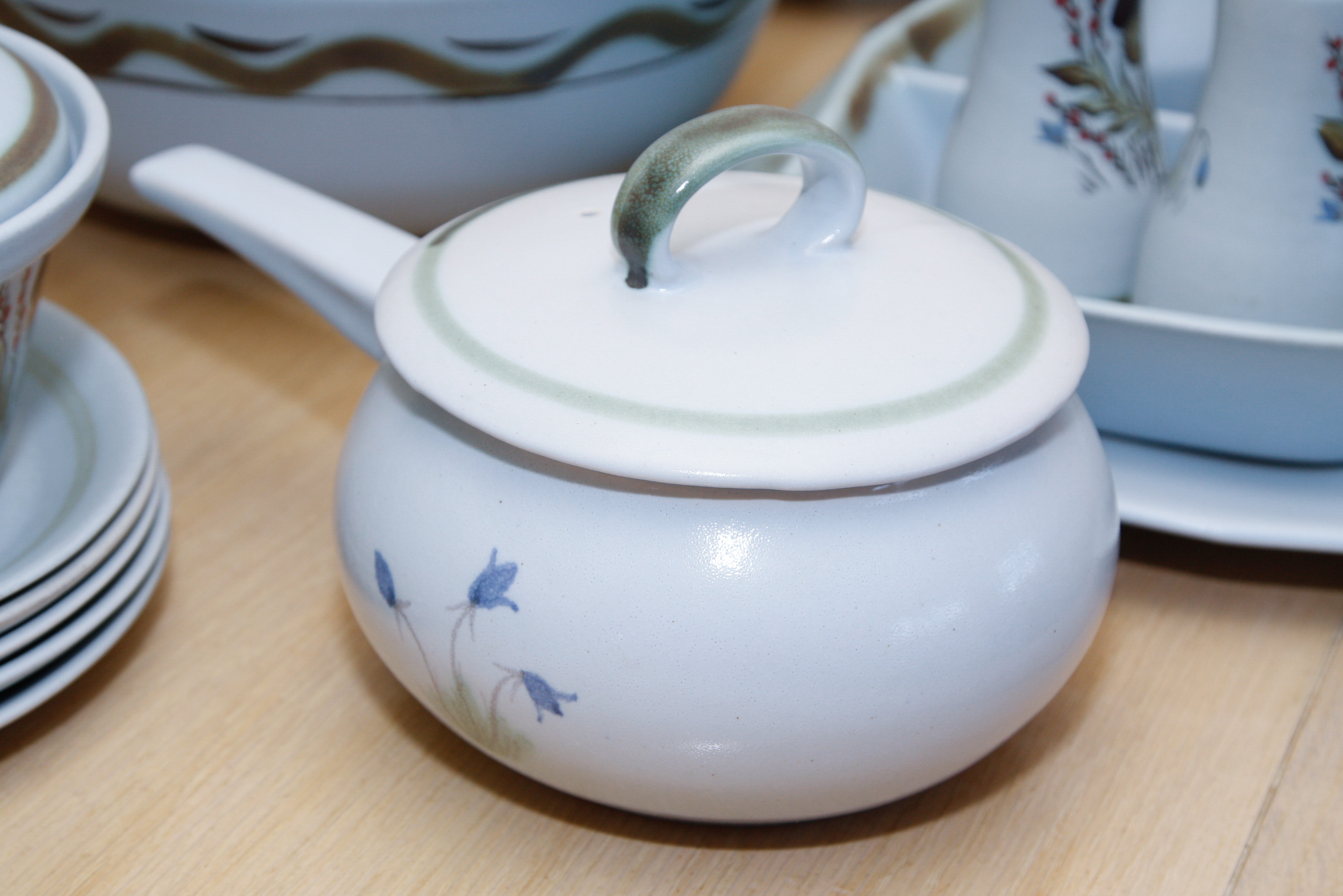 Vintage Buchan Stoneware in "Thistleware" Pattern