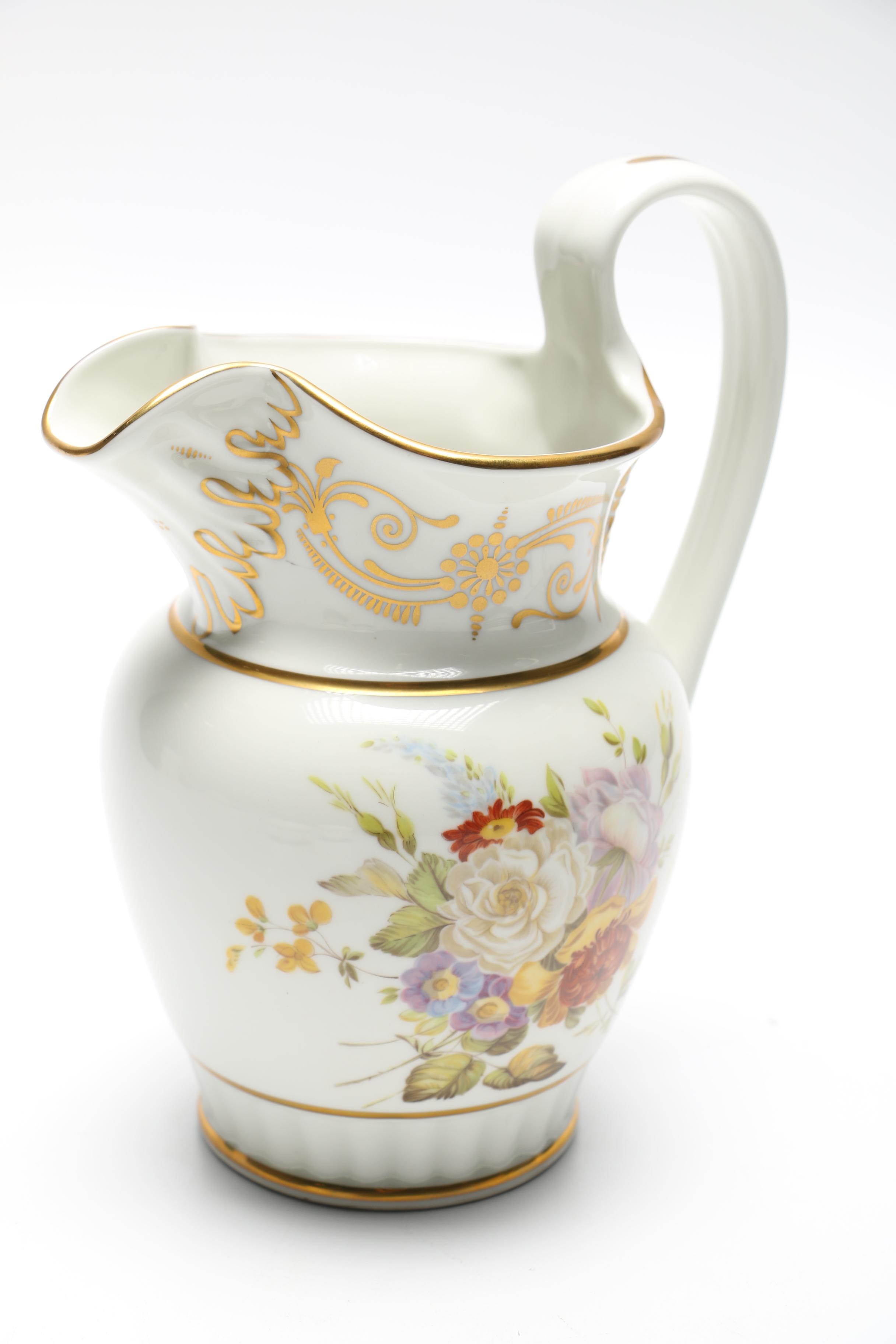 Lenox Tableware Including Lenox Tucker Pitcher