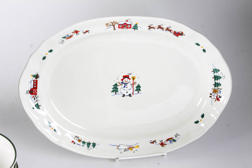 PfaltzGraff Snow Village China Set