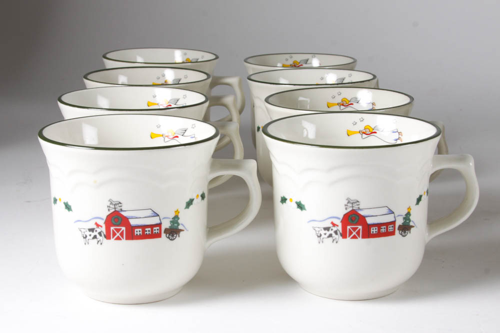 PfaltzGraff Snow Village China Set