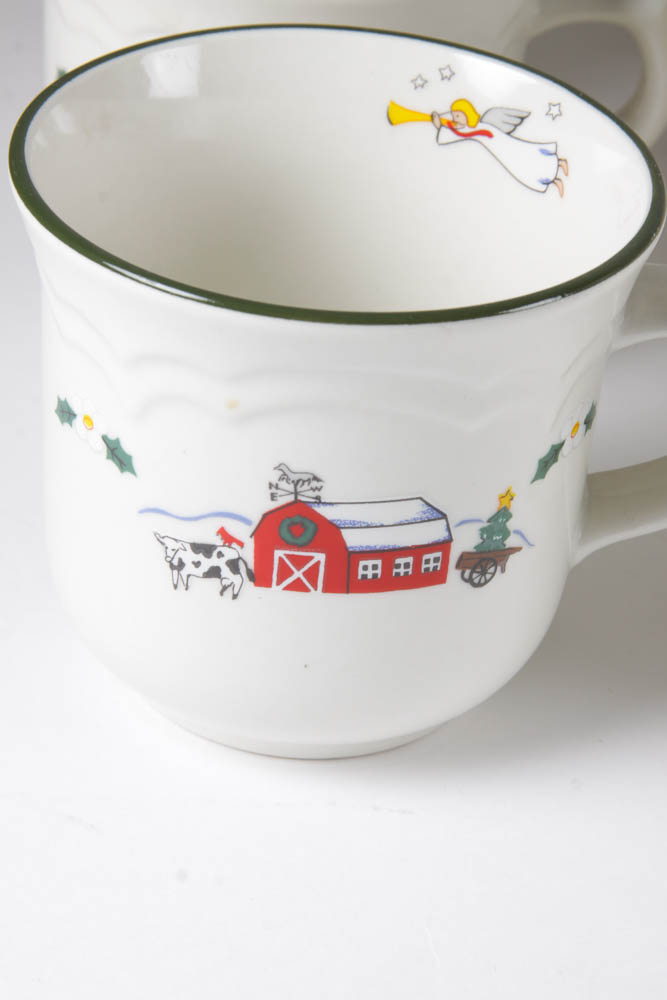 PfaltzGraff Snow Village China Set