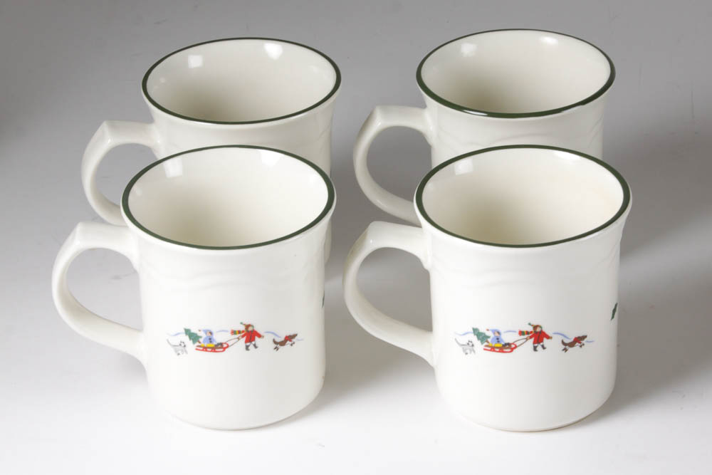 PfaltzGraff Snow Village China Set