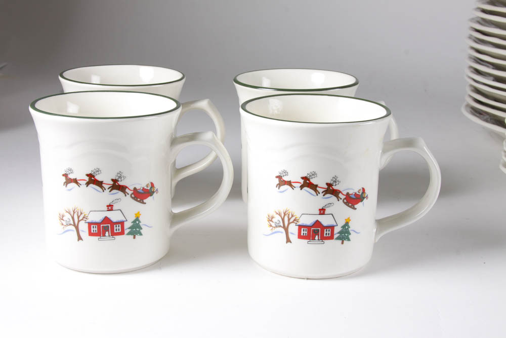 PfaltzGraff Snow Village China Set