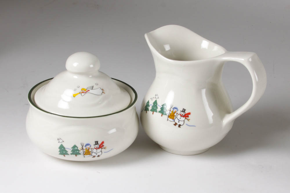 PfaltzGraff Snow Village China Set