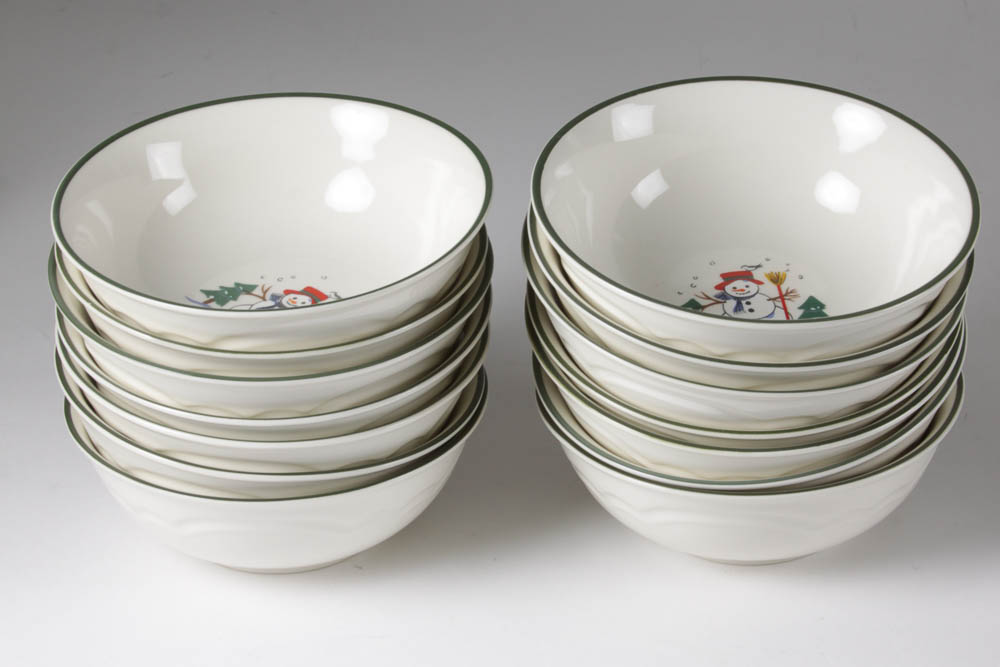 PfaltzGraff Snow Village China Set