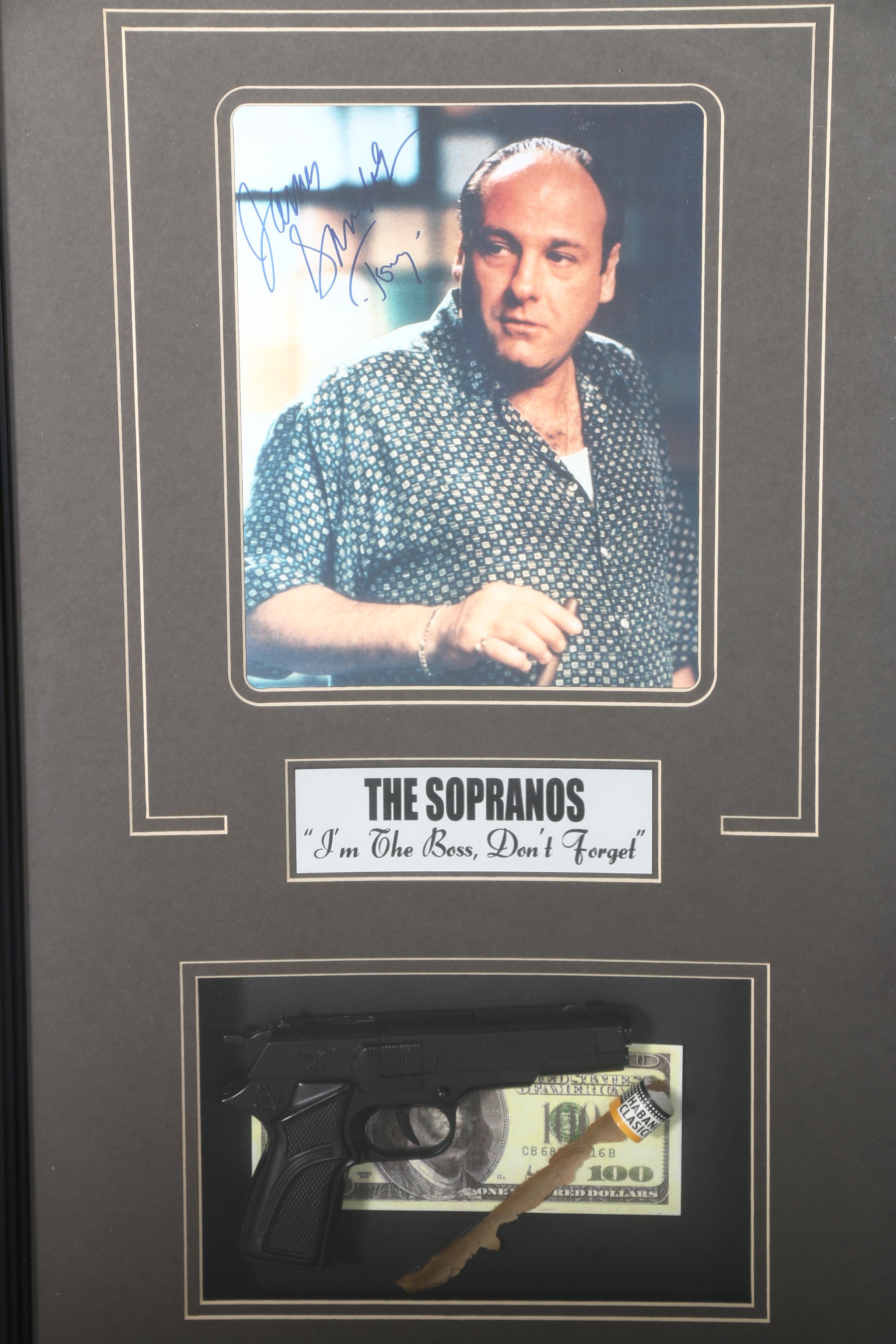 Framed Tony Soprano Memorabilia