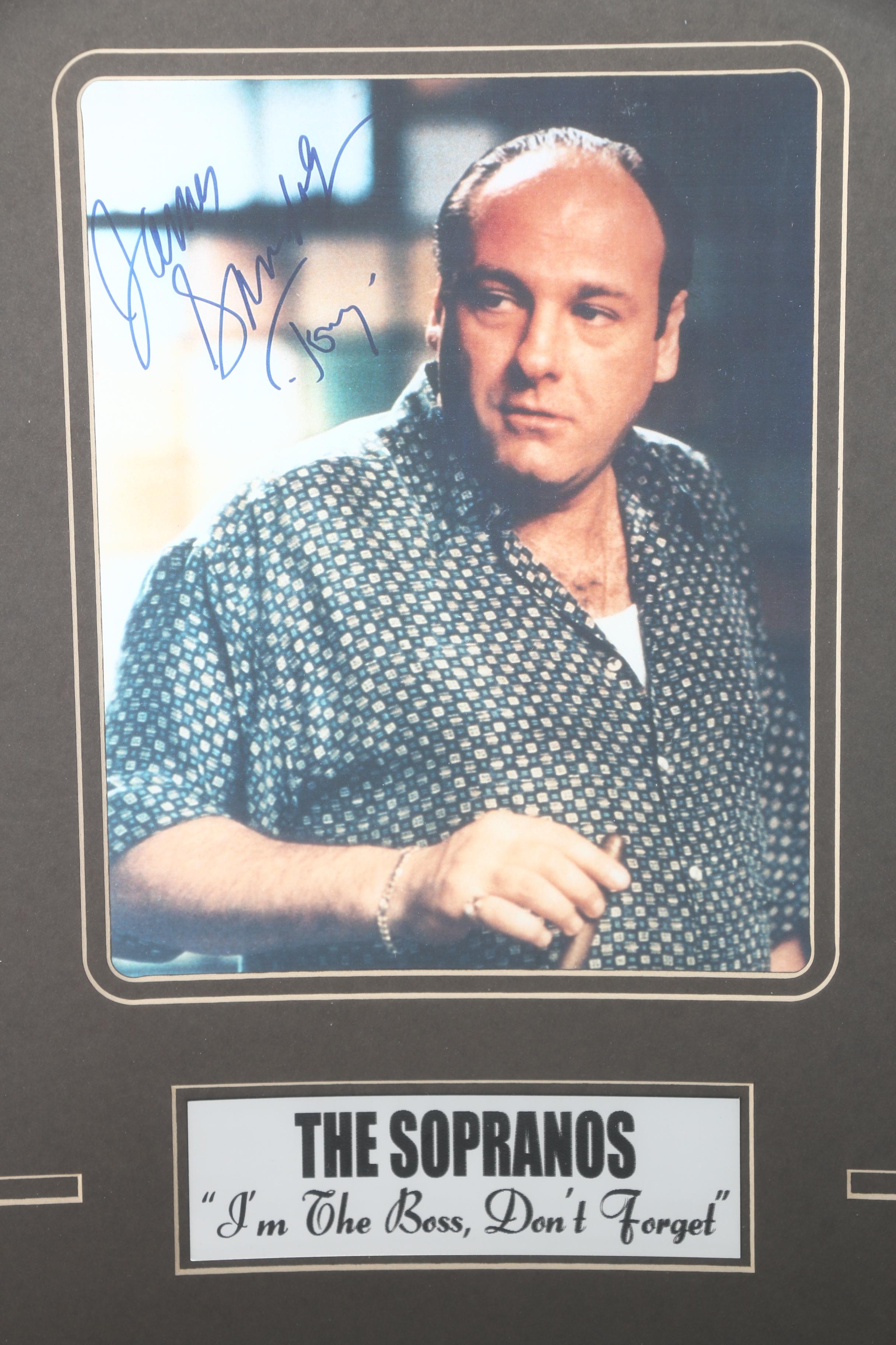 Framed Tony Soprano Memorabilia