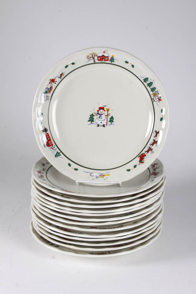 PfaltzGraff Snow Village China Set