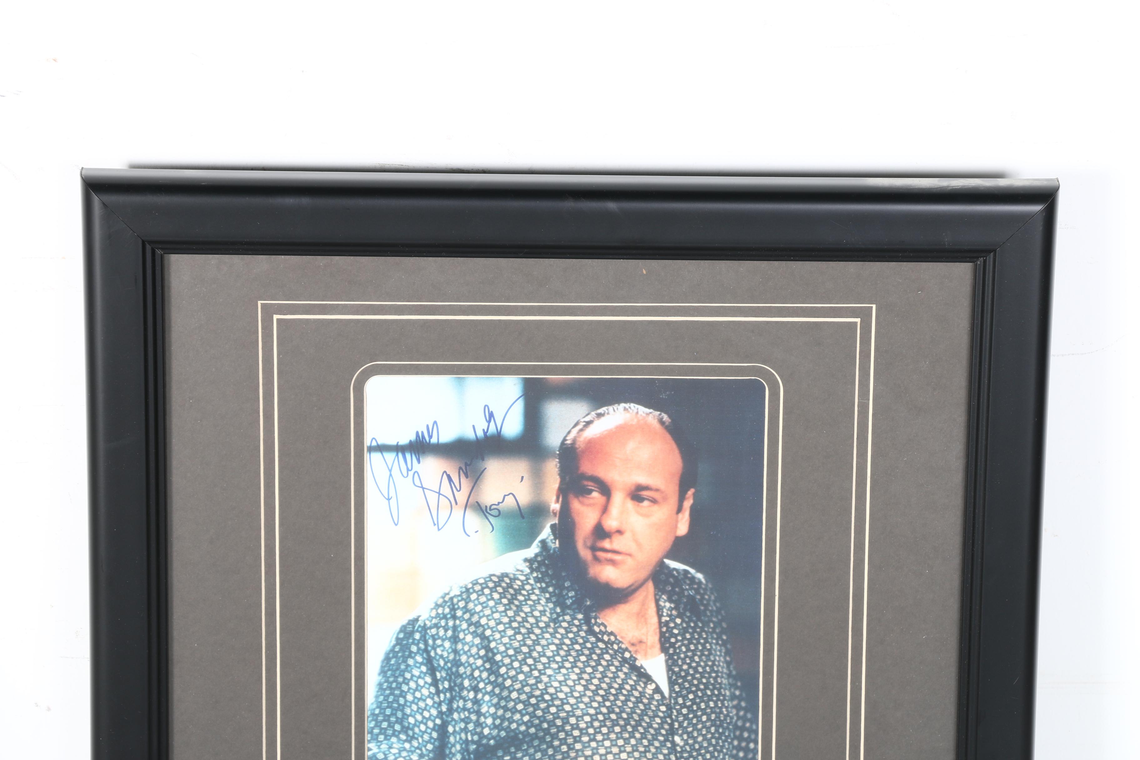 Framed Tony Soprano Memorabilia