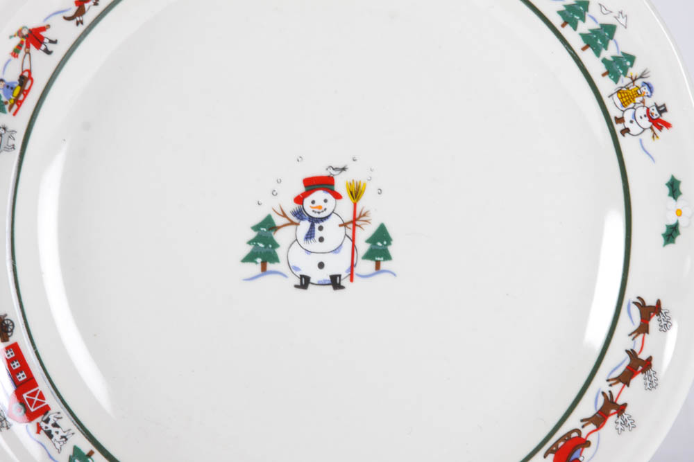 PfaltzGraff Snow Village China Set