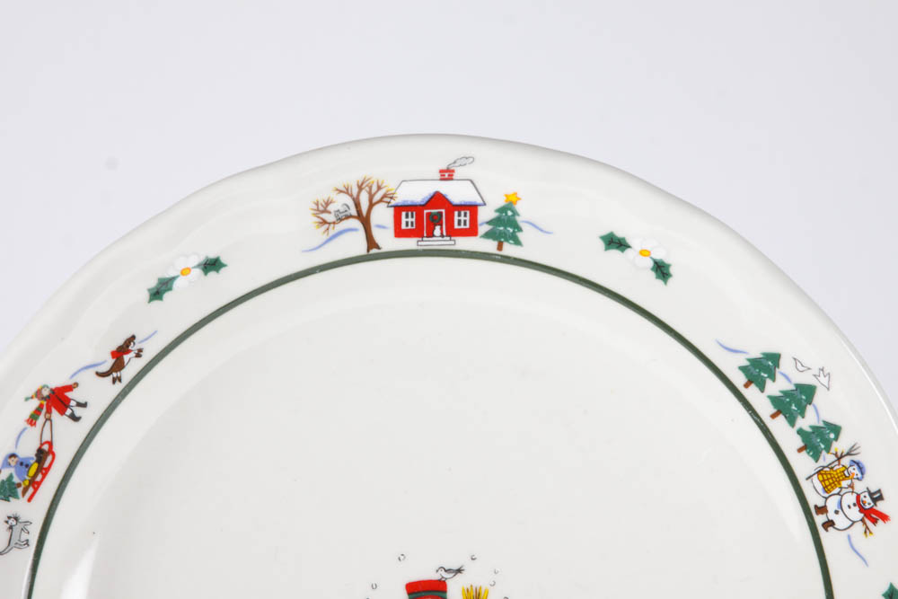 PfaltzGraff Snow Village China Set