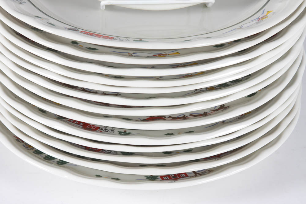 PfaltzGraff Snow Village China Set