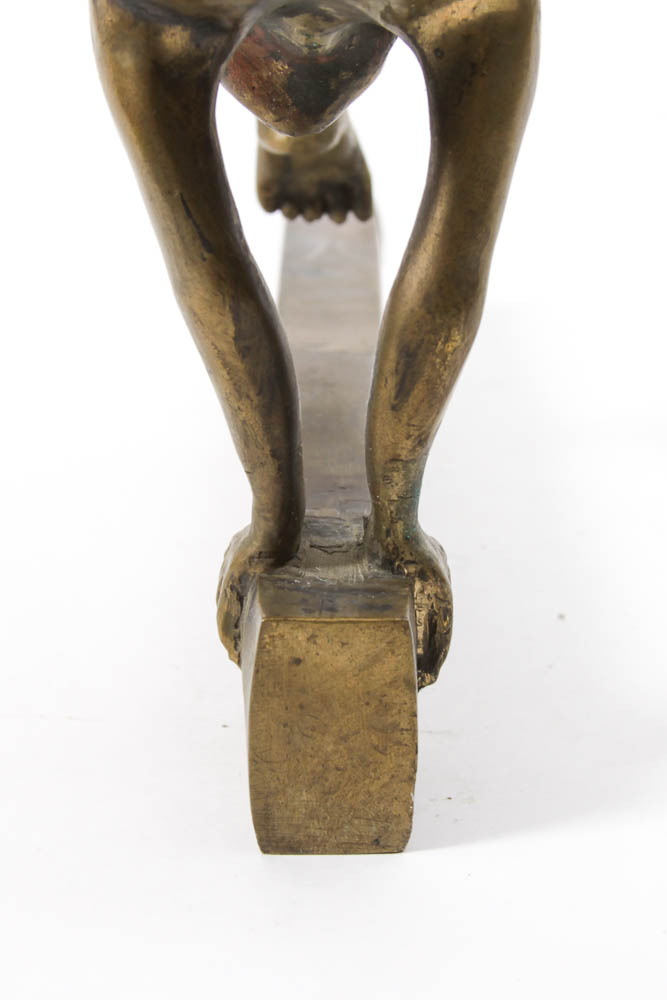 Solid Brass Gymnast Sculpture