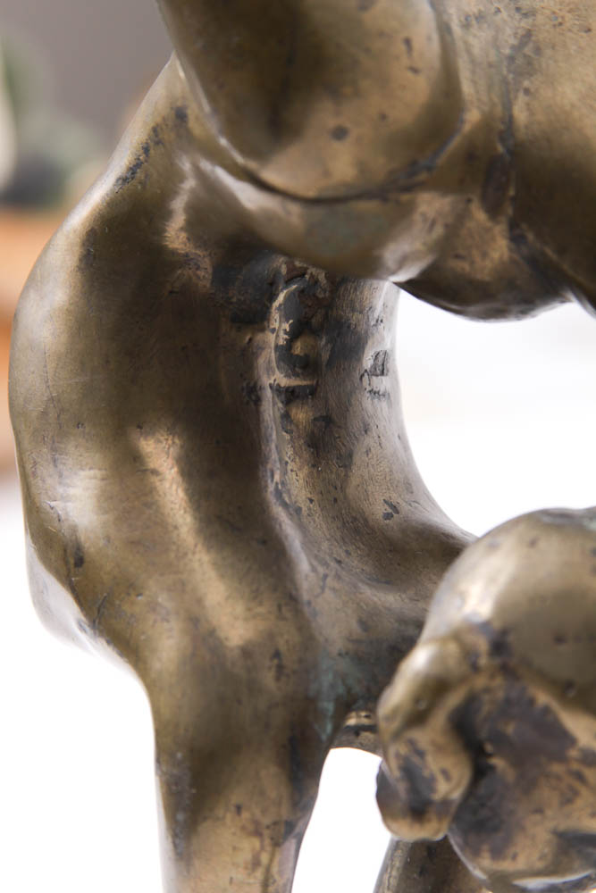 Solid Brass Gymnast Sculpture