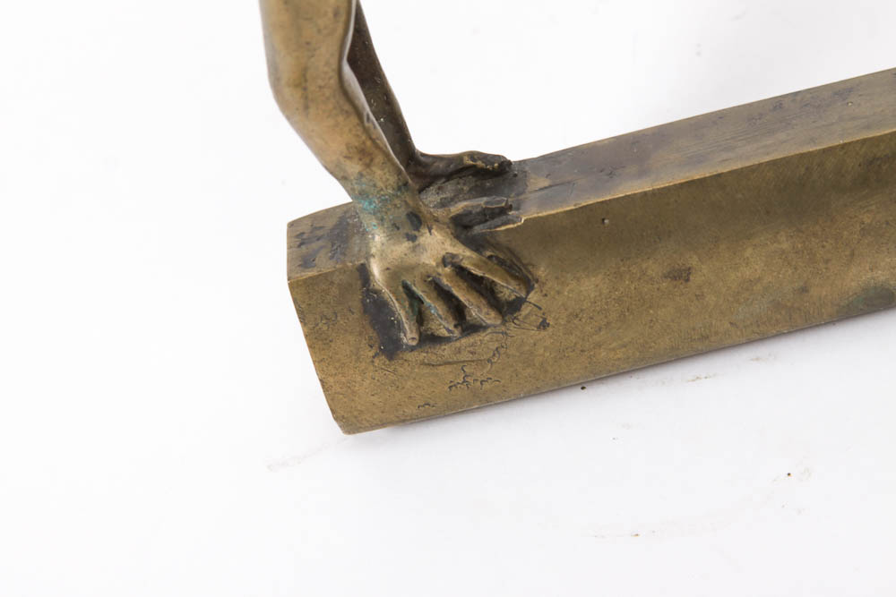 Solid Brass Gymnast Sculpture